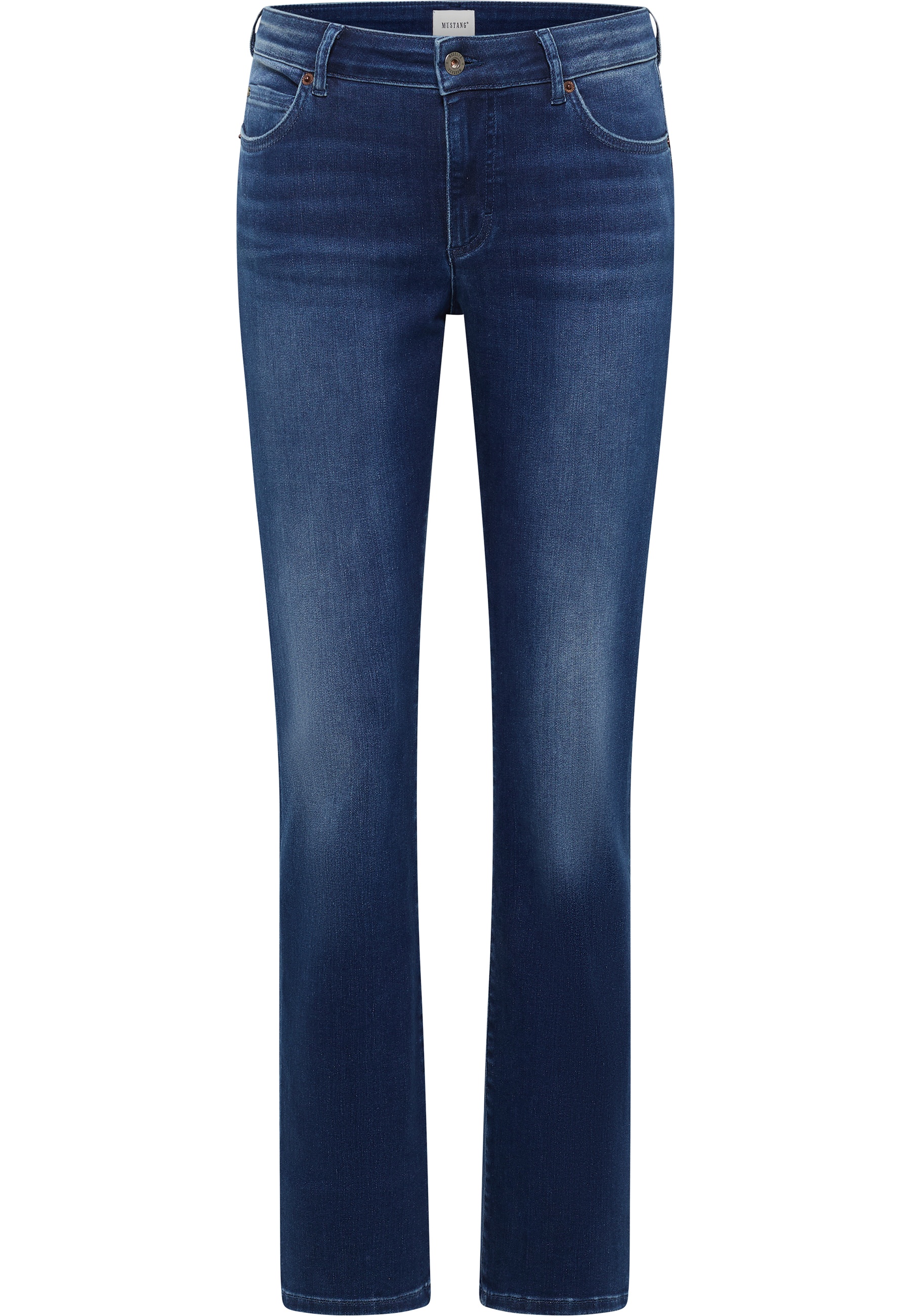 Mustang Damen Jeans Style Crosby Relaxed Straight, blau mittel