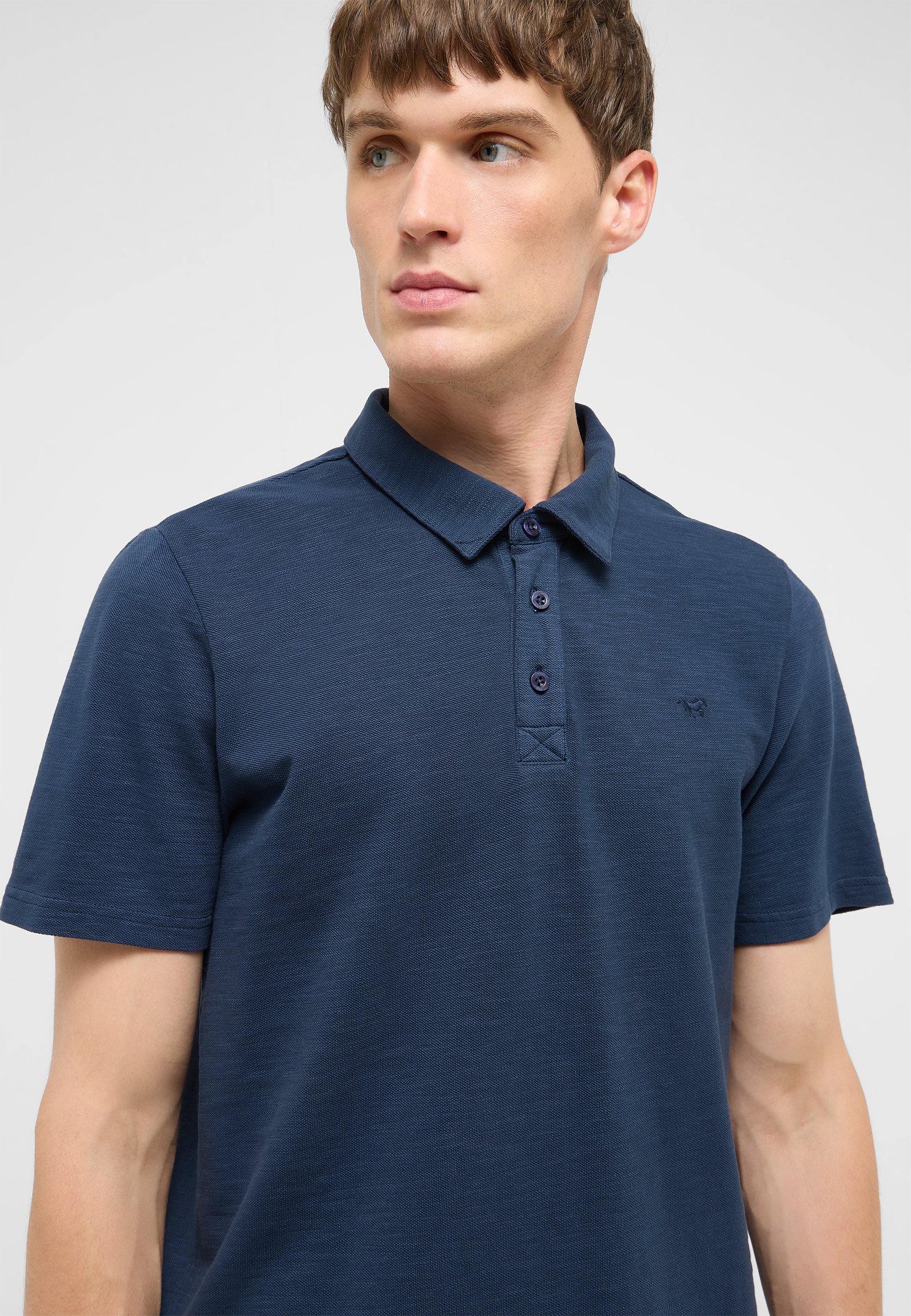 polo shirt, kurzarm, marineblau, baumwolle, Polo-Kragen