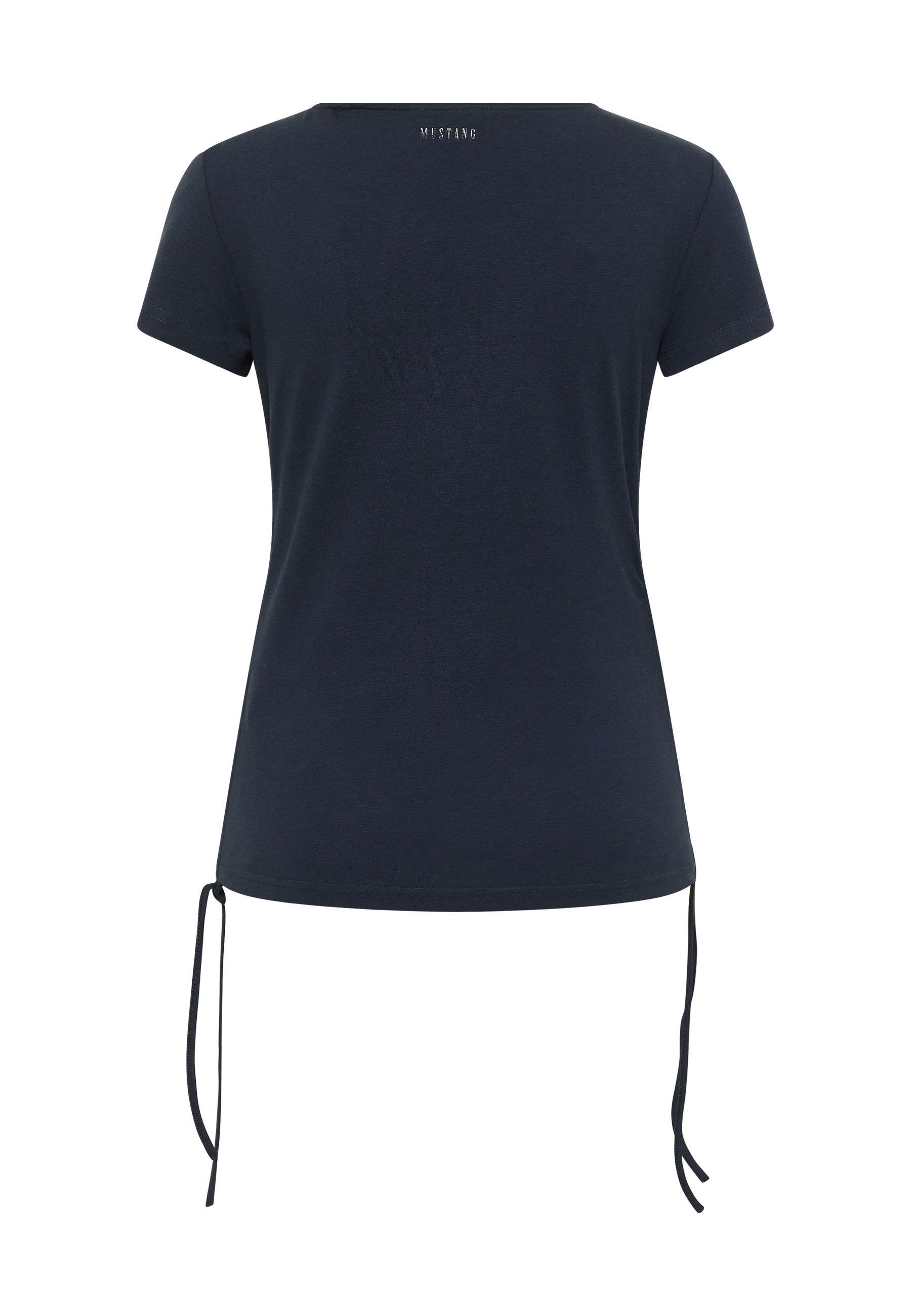 t-shirt, navy, kurzarm, drawstrings, rückseite