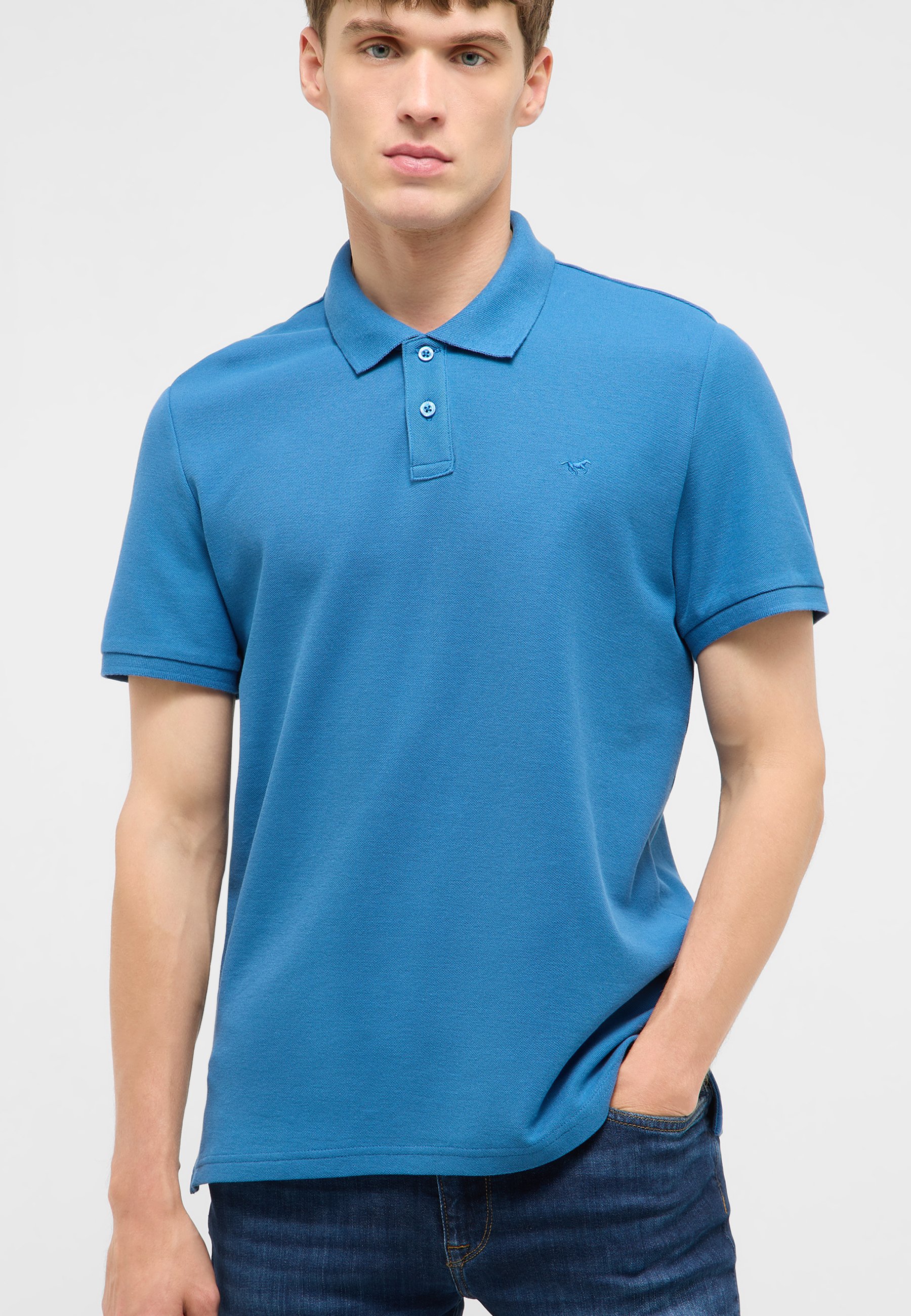 Polo shirt, Piqué, Kurzarm, Unifarben, Hemdkragen