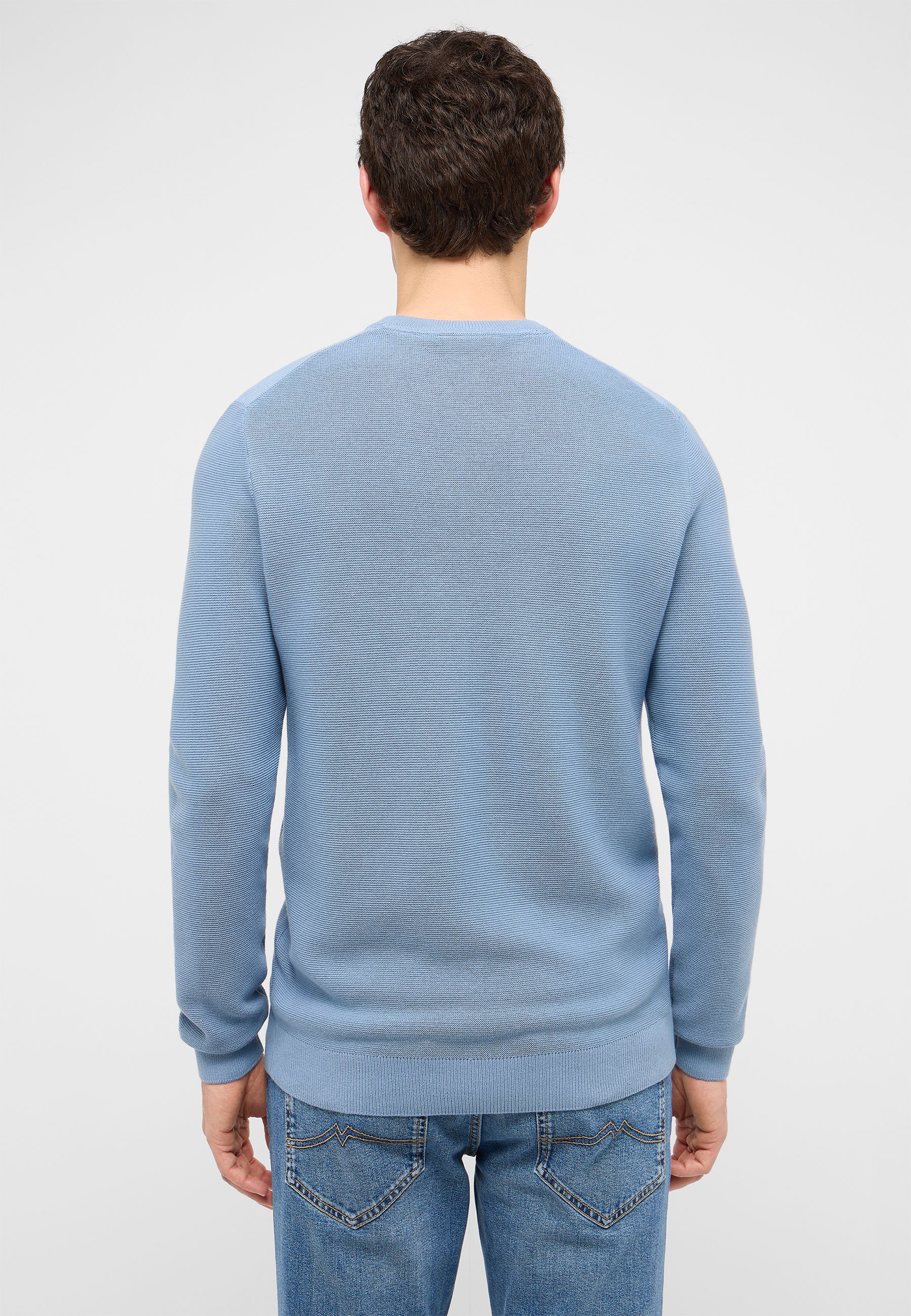 pullover, Kragenlos?, light blue?, Knit?, Langarm?
