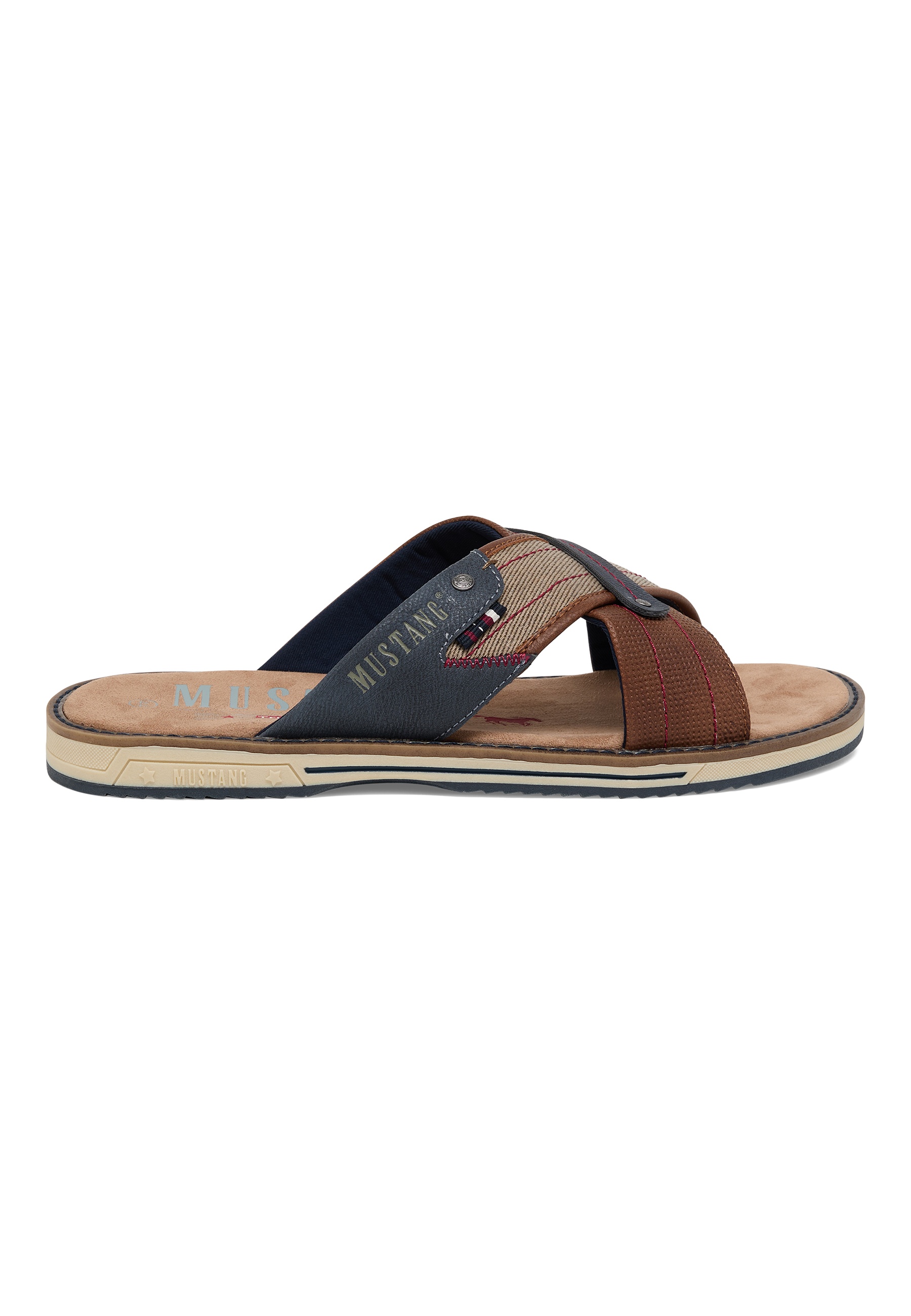Slipper, Sandale, Mustang, Gün, Streifen
