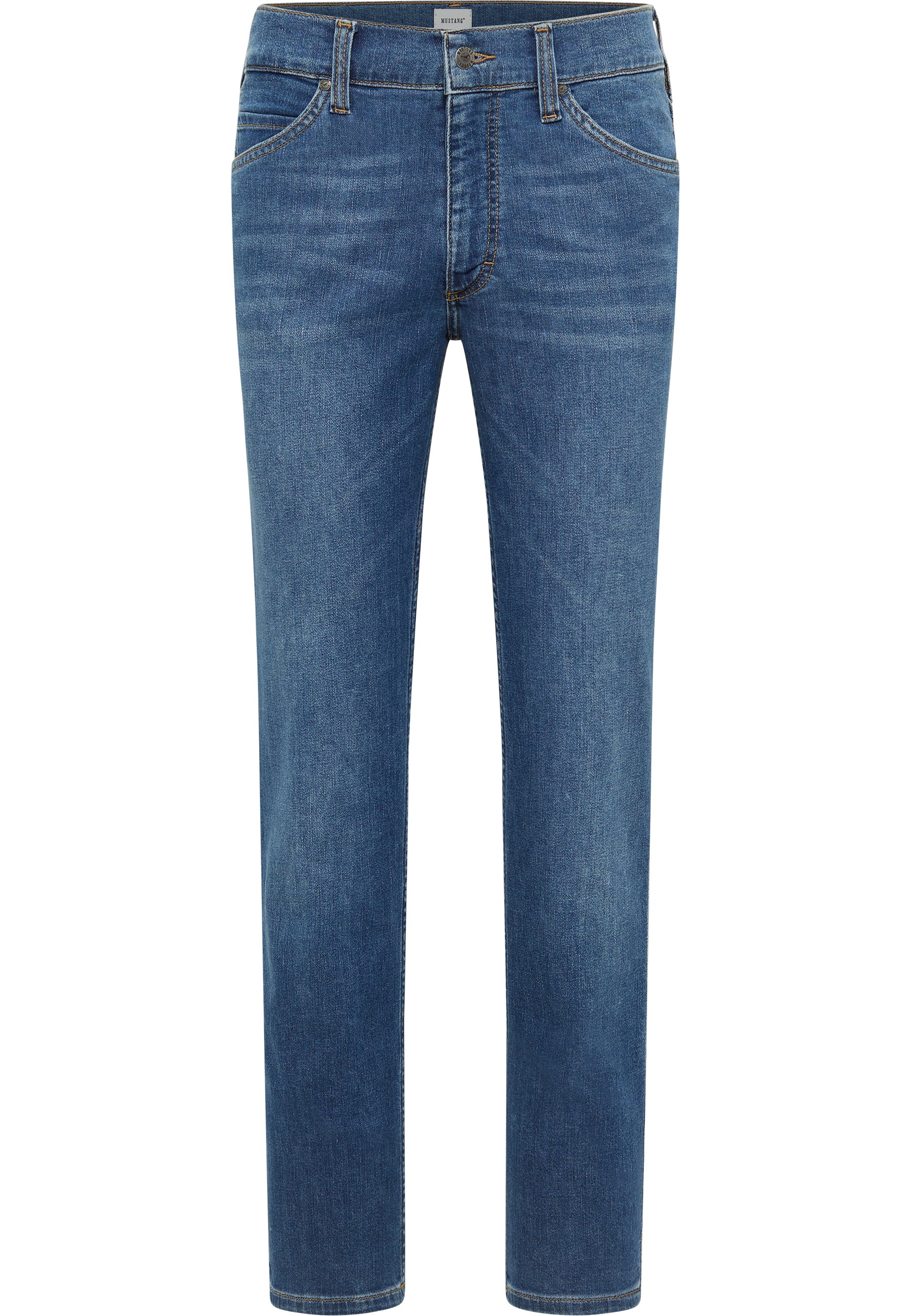 Jeans, Straight leg, Blue, Denim, Five-pocket
