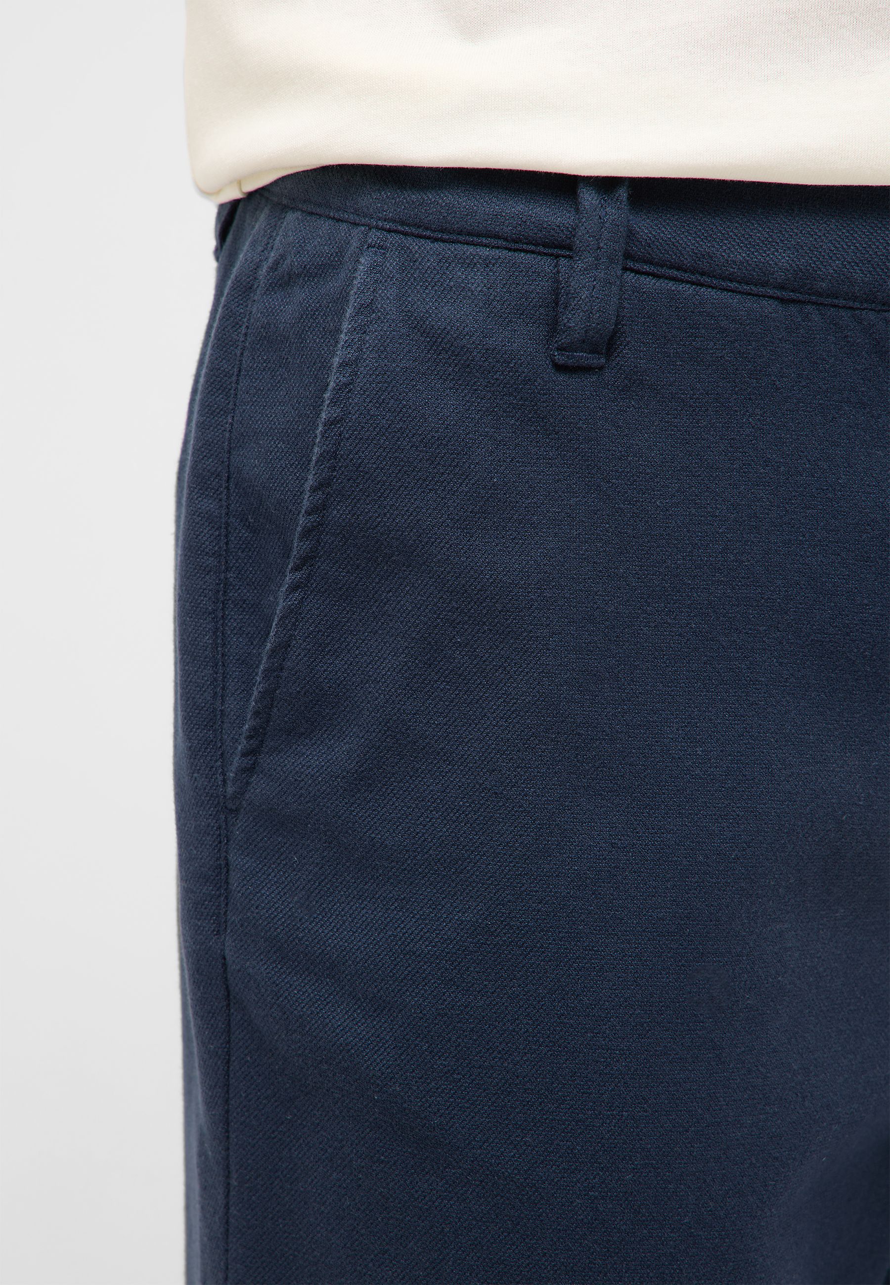 Hose, Chino, Navy, Seitentasche, Gürtelbund