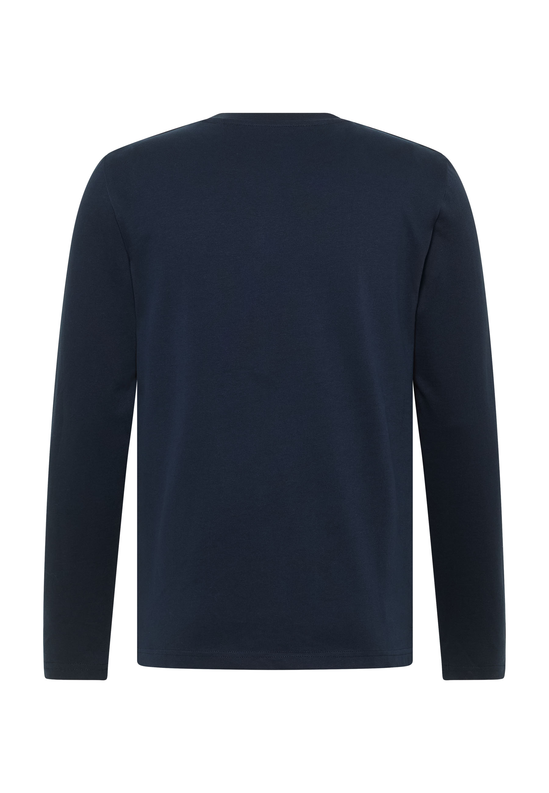 Langarmshirt, Navy, Kleidung, Einfarbig, ohne Aufdruck