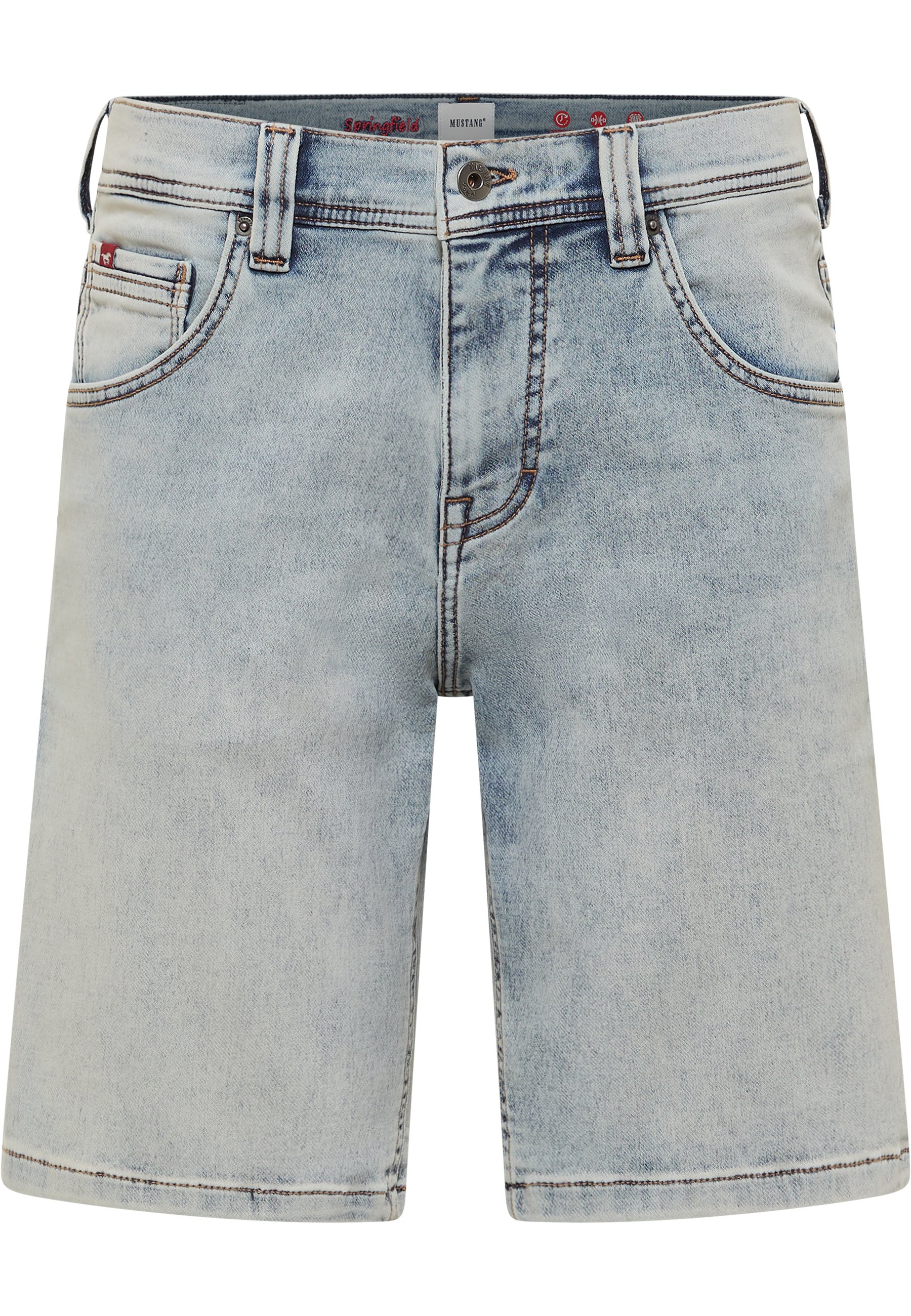 Jeansshorts, Denim, Light-washed, Front pockets, Gürtelschlaufen