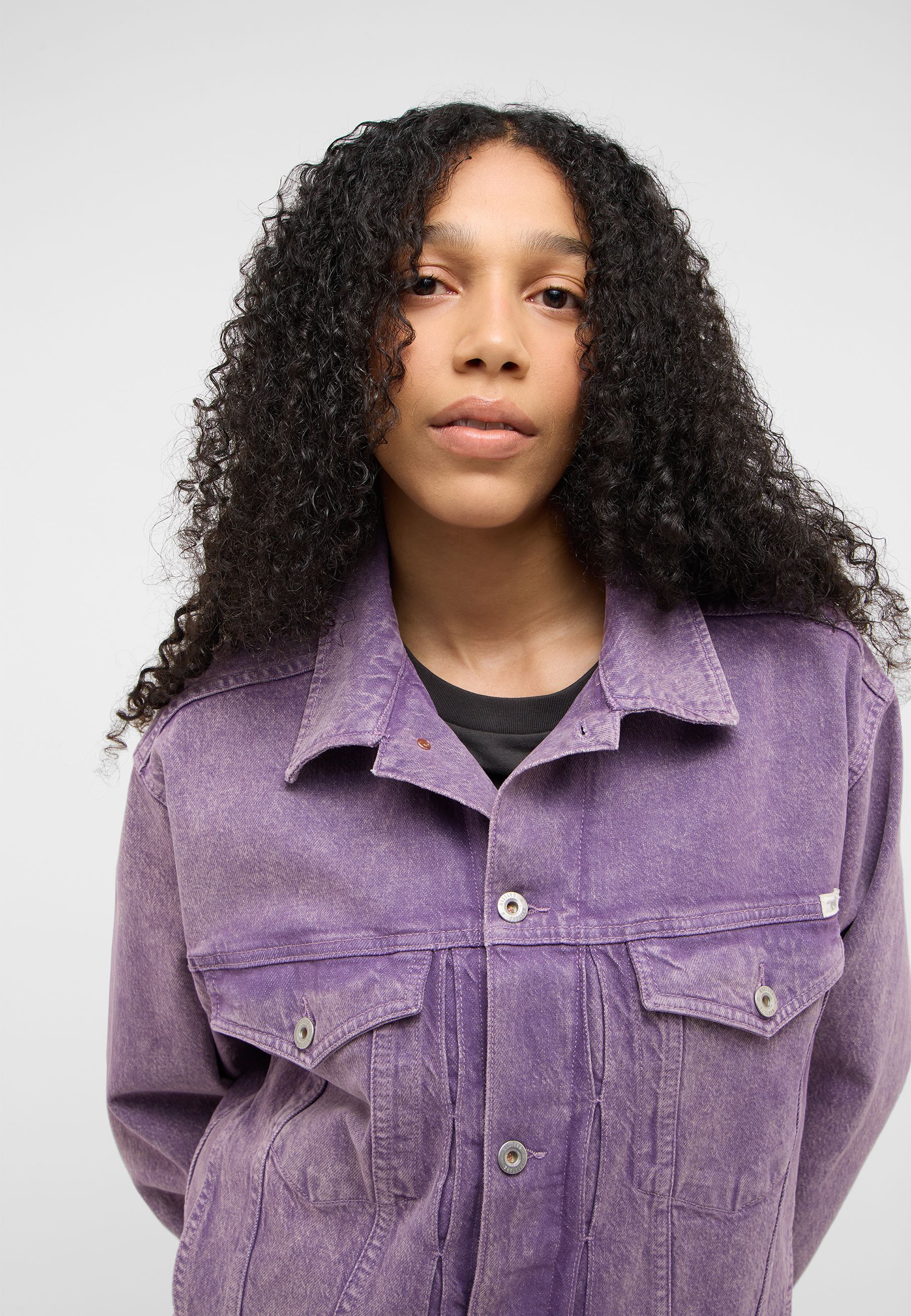 jacke, jeansjacke, lila, cordjacke, knopfleiste