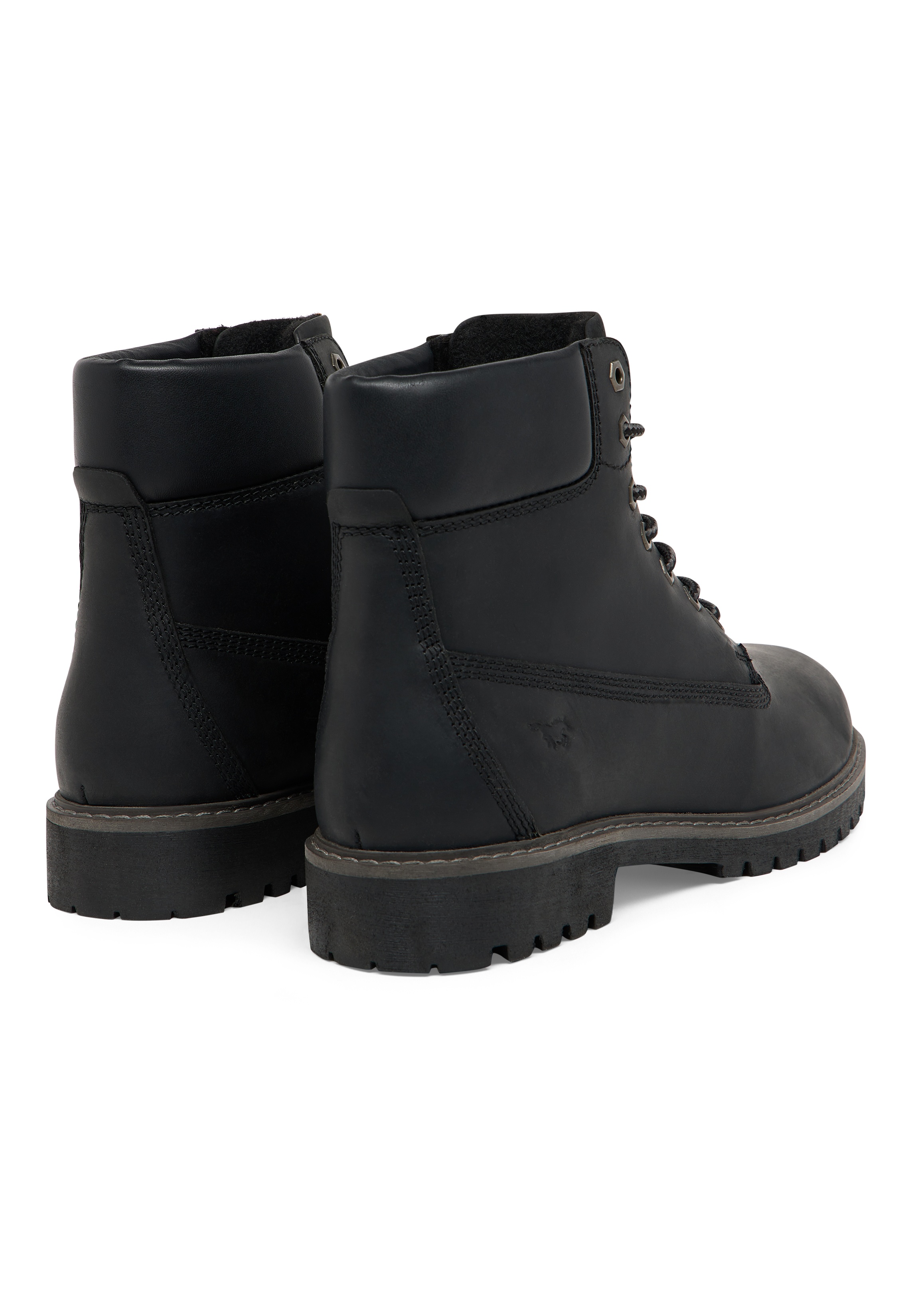 Stiefel, Boots, Schwarz, Leder, Schnürung