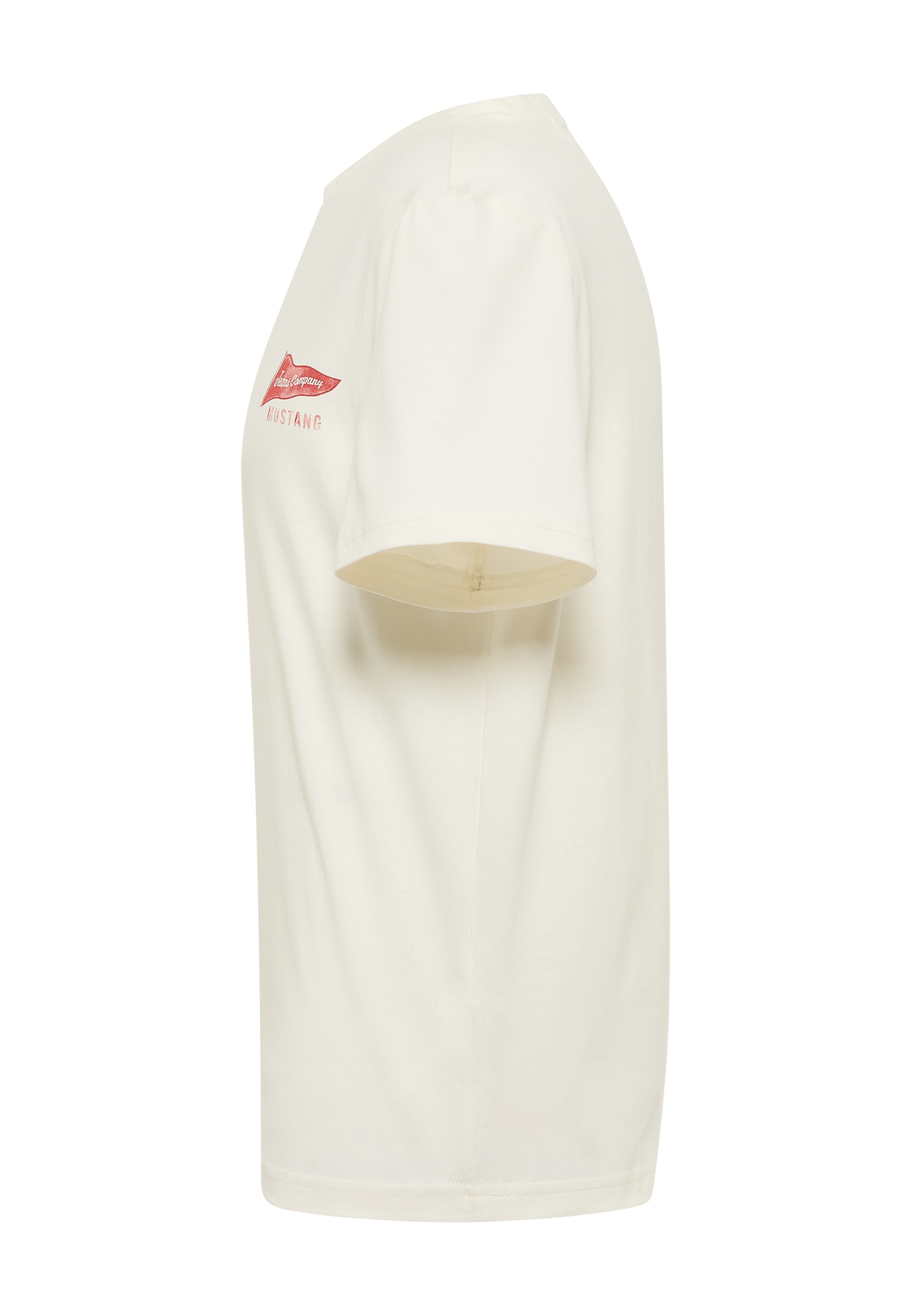 T-Shirt, Kurzarm, Weiß, Rundhals, Print Logo