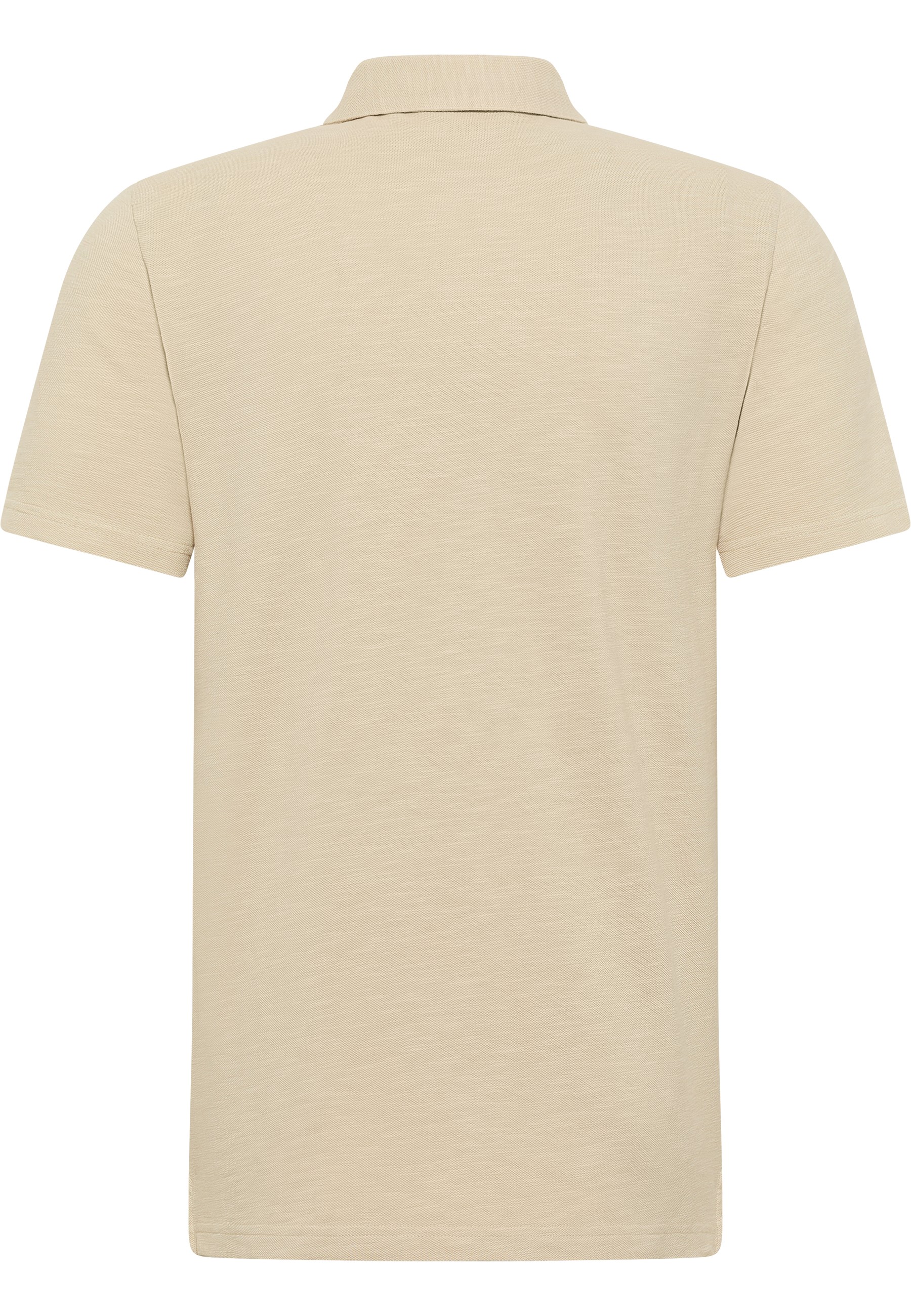 Polohemd, Beige, Kurzarm, Kragen, Einfarbig