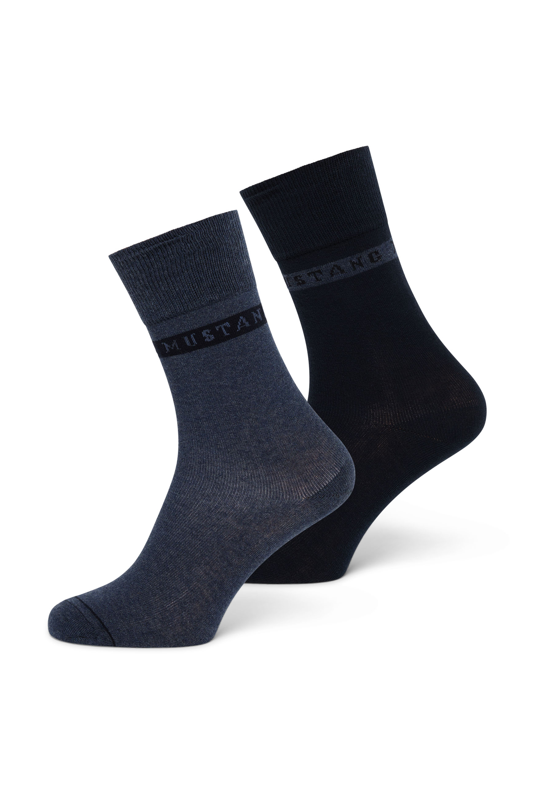 Socken, Kniebund, Streifen, Baumwollmischung, Dunkelblau