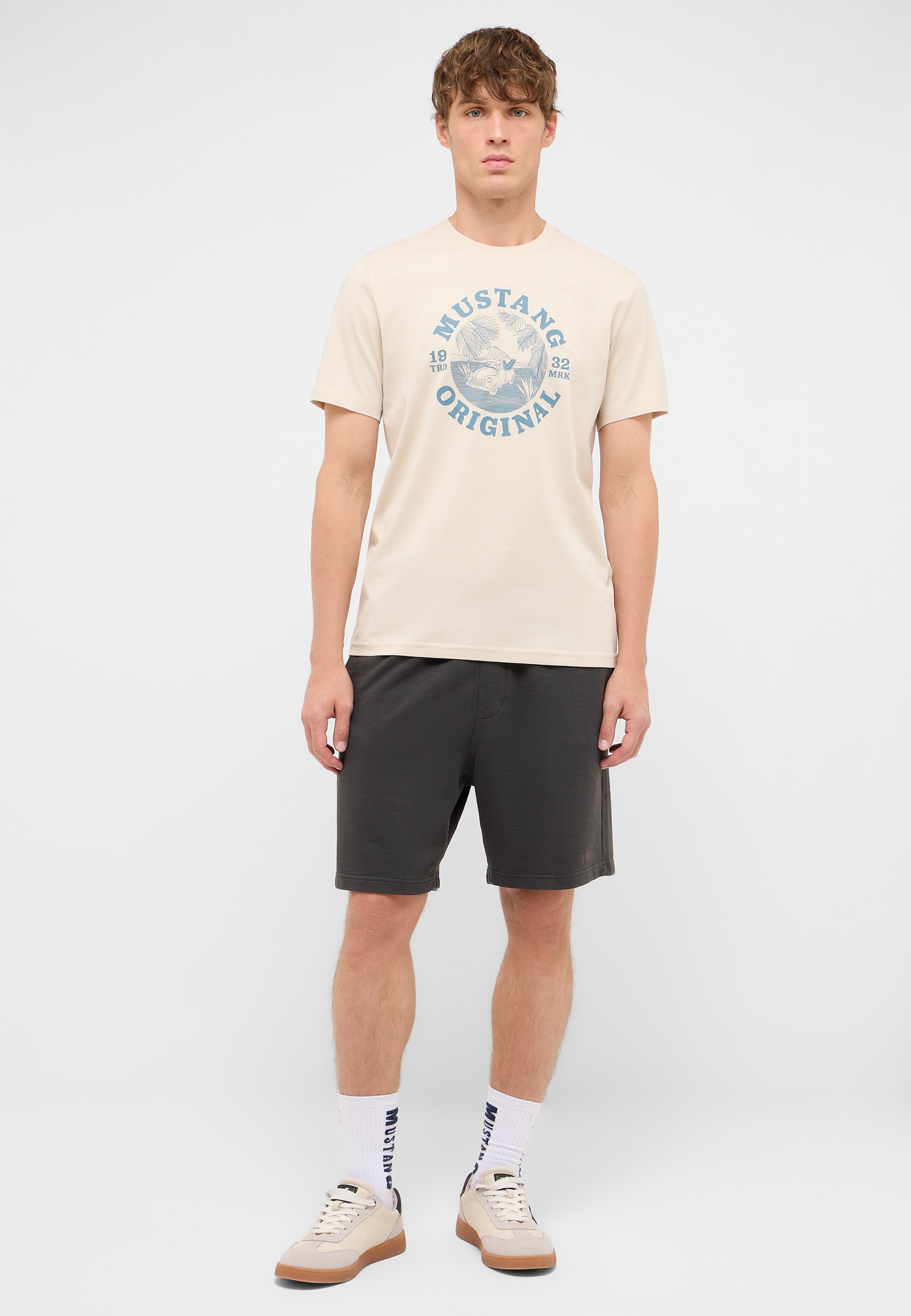 T-Shirt, Beige, Mustang, Original, Graphic