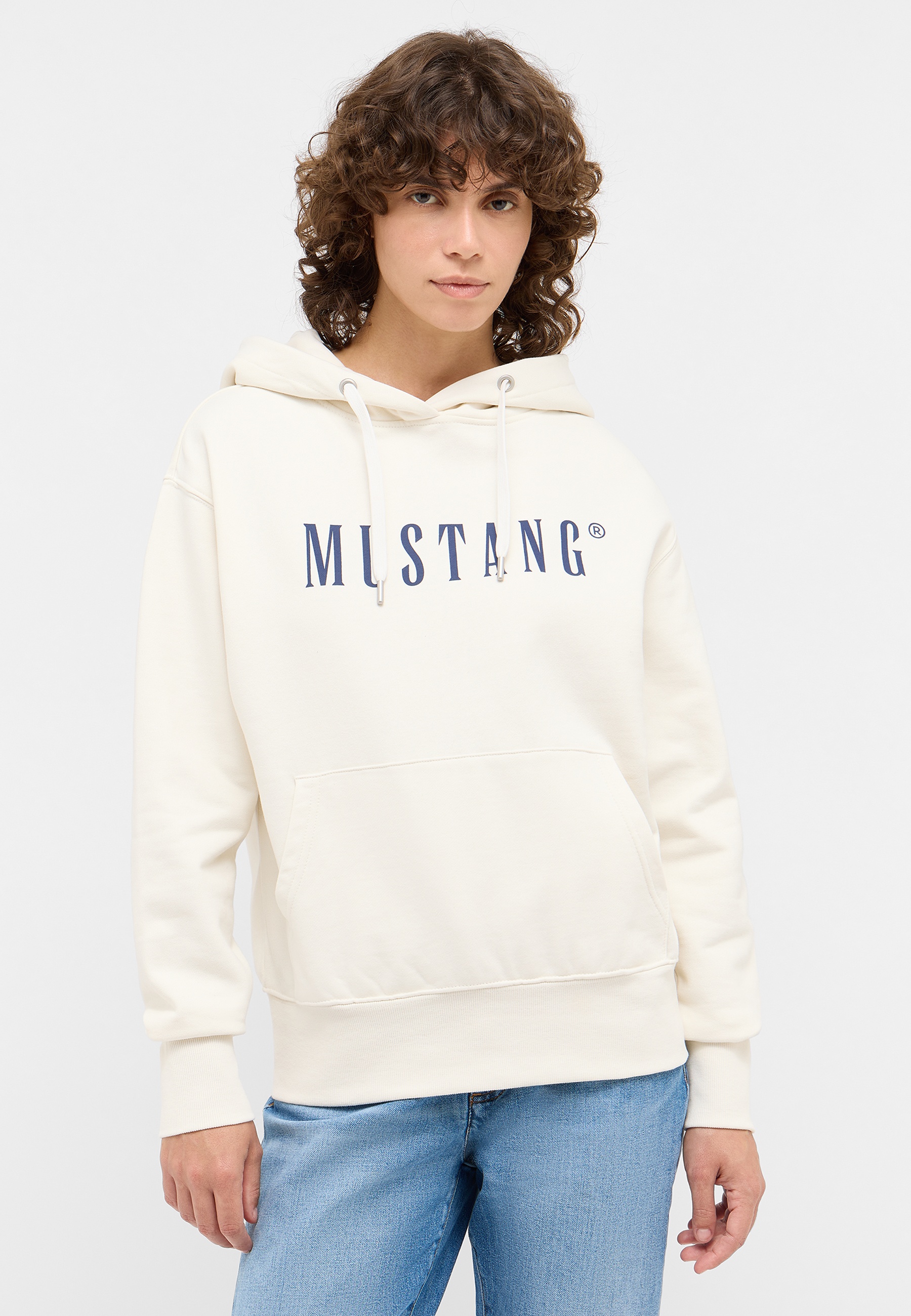 hoodie, sweatshirt, creme, mustang, pullover