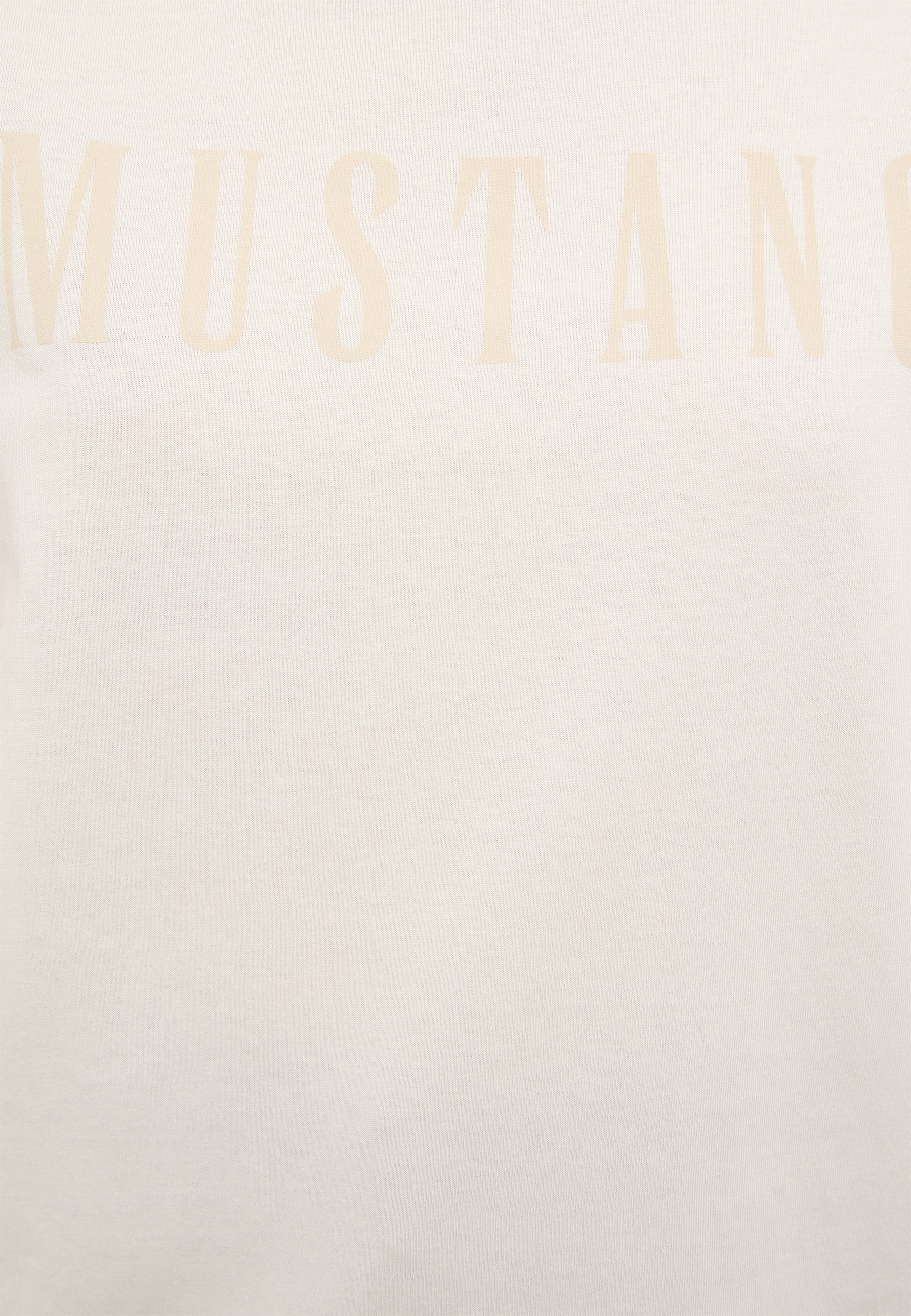 T-Shirt, Beige, Text Druck, Crewneck, Kleidung