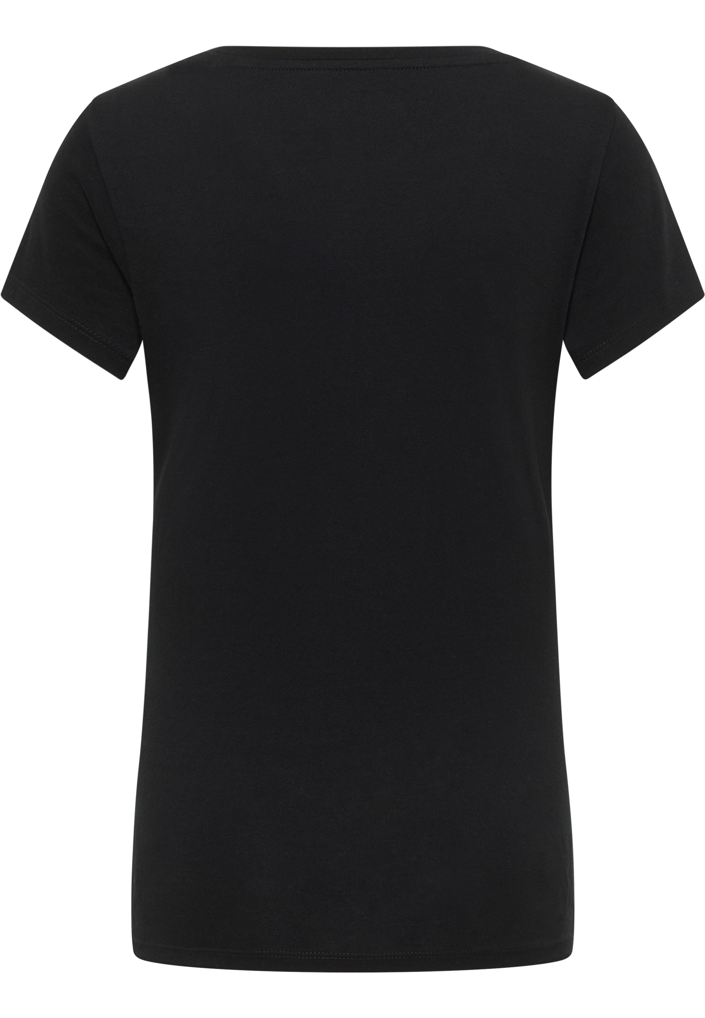 t-shirt, kurzärmelig, schwarz, rundhals, uni