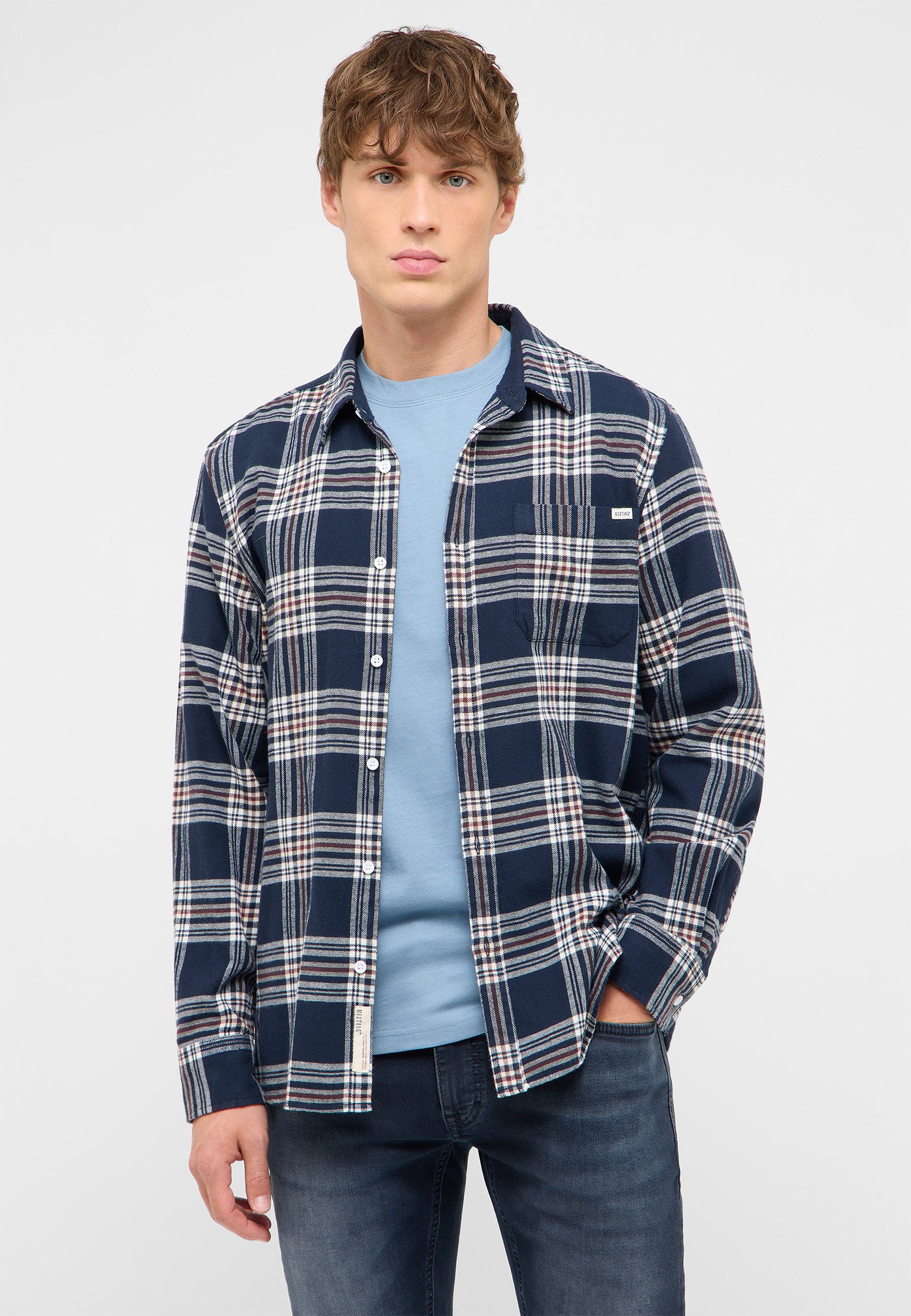 Hemdjacke, Flanell, Plaid, Langarm, Knopfleiste