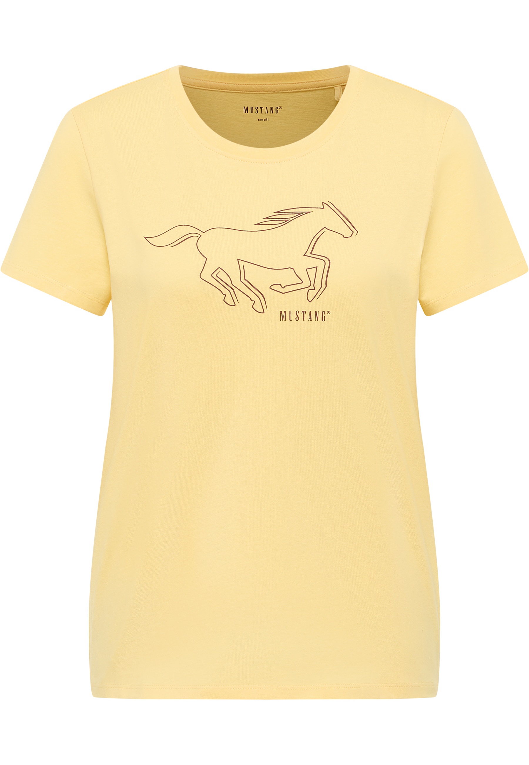 Mustang Damen T-Shirt Style Alma, hellgelb