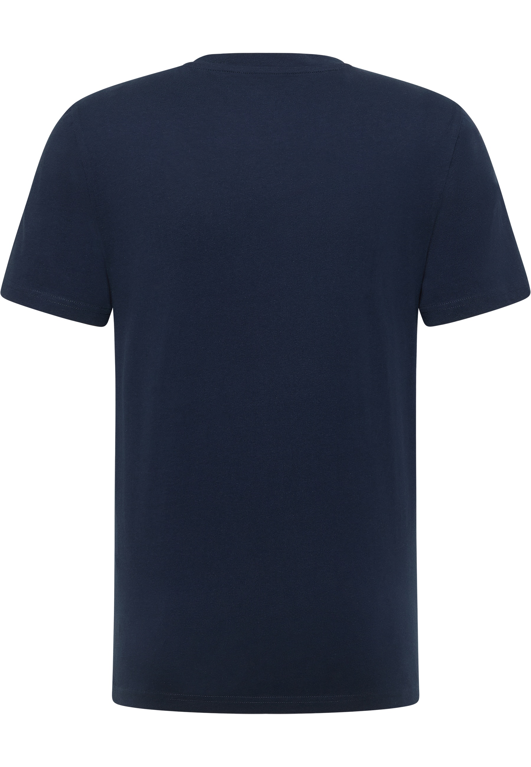T-Shirt, Kurzarm, Uni-Farbe, Navy, Baumwolle