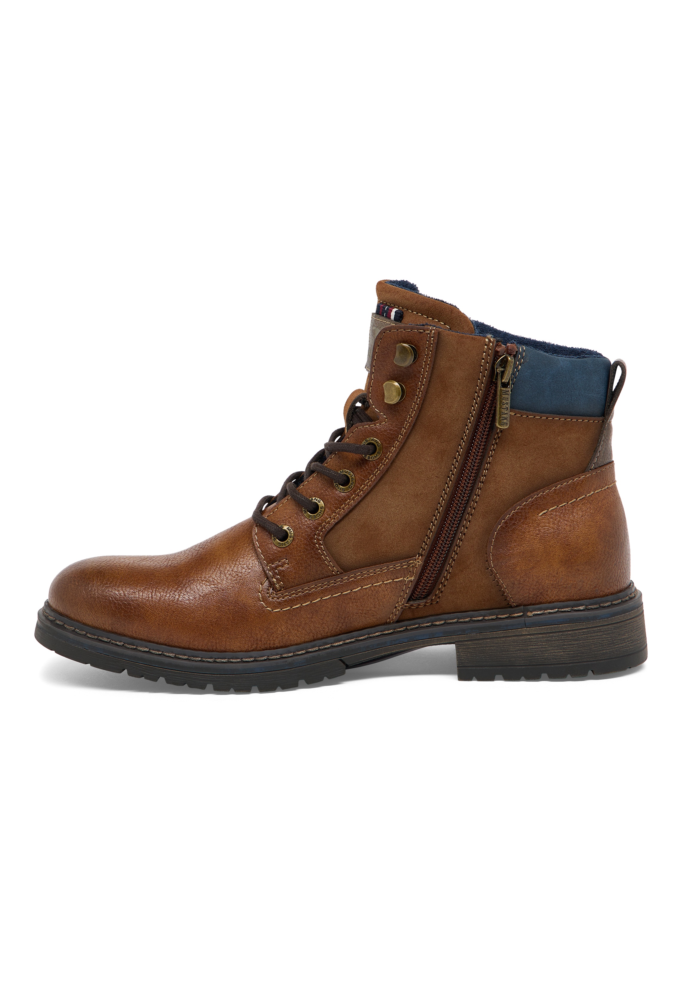 stiefel, braun, leder, gute-haft, gummisohle