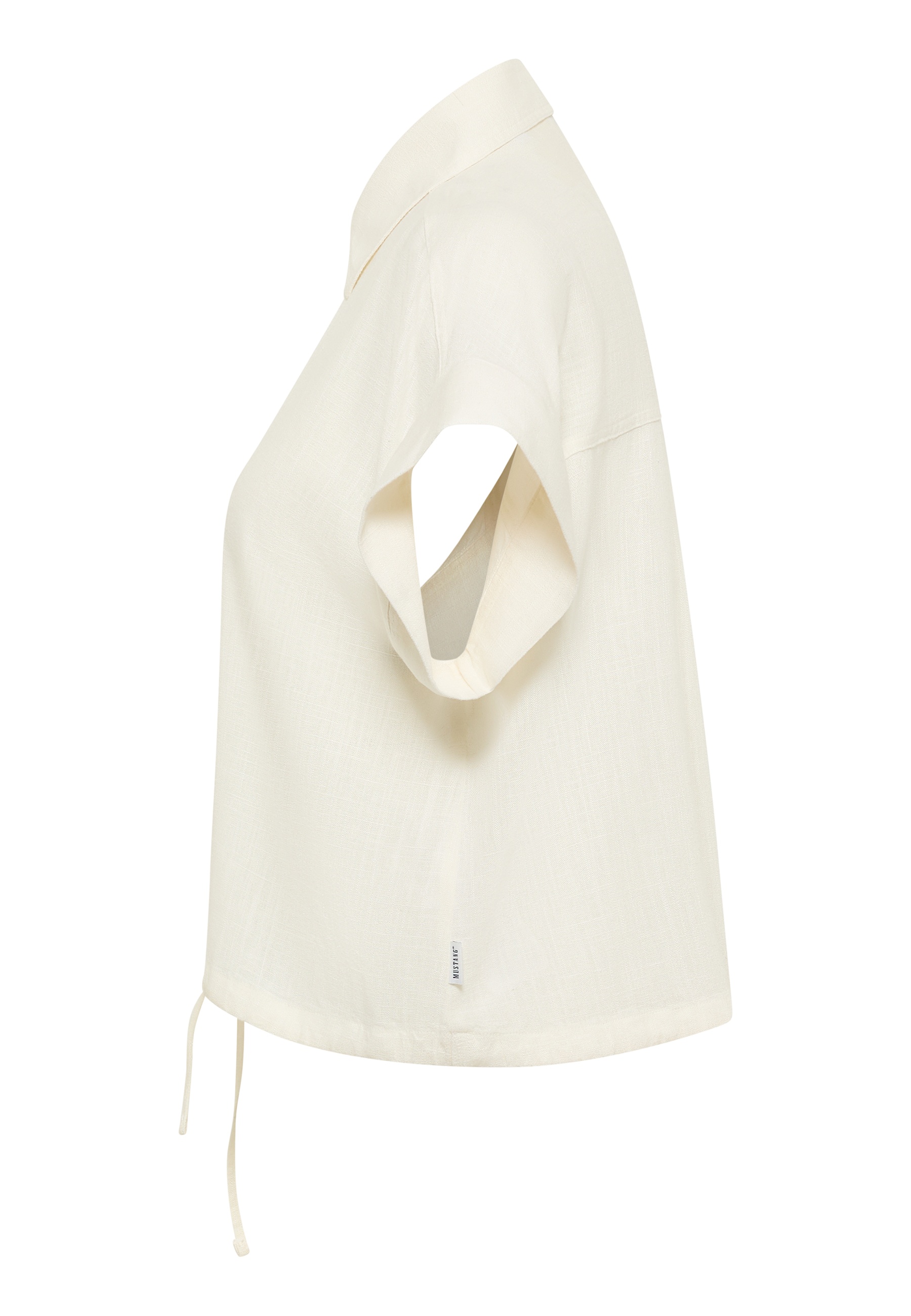 Hemd, Kurzarm, Leinen, Beige, Oversize