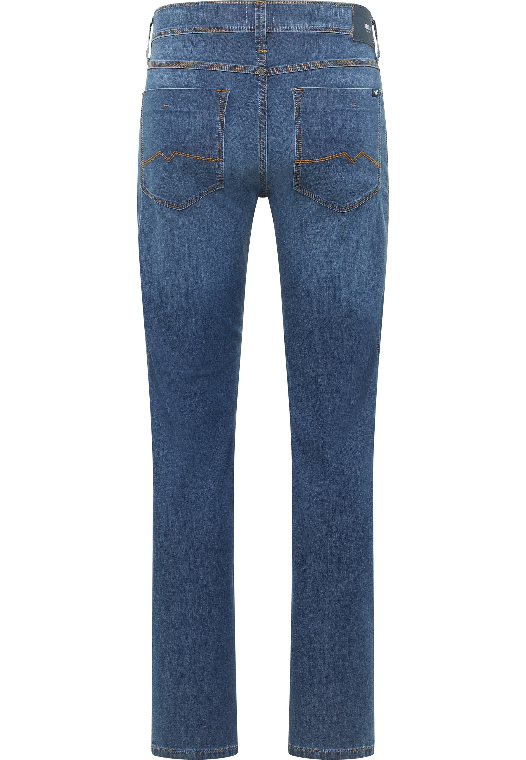 Jeans, Denim, Hintertaschen, Blau, Gerade Bein