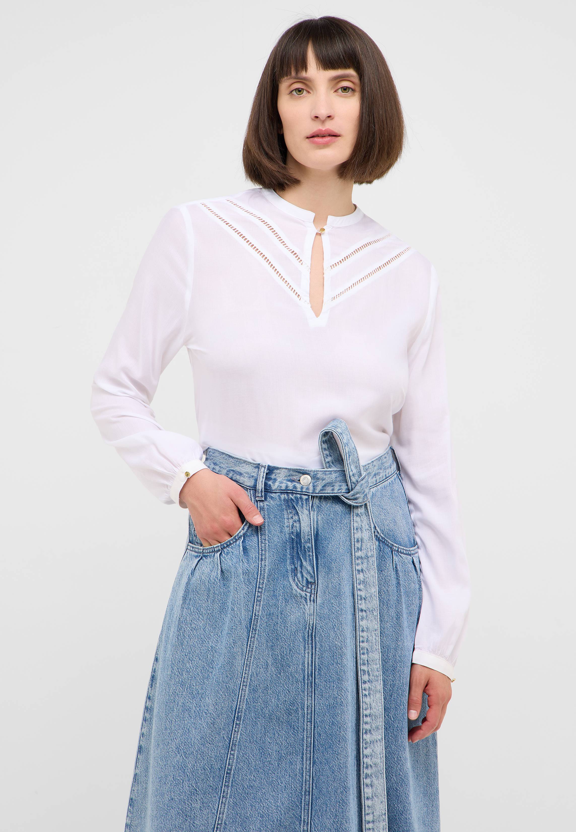 Bluse, Rock, Hosen, Langarm, Person