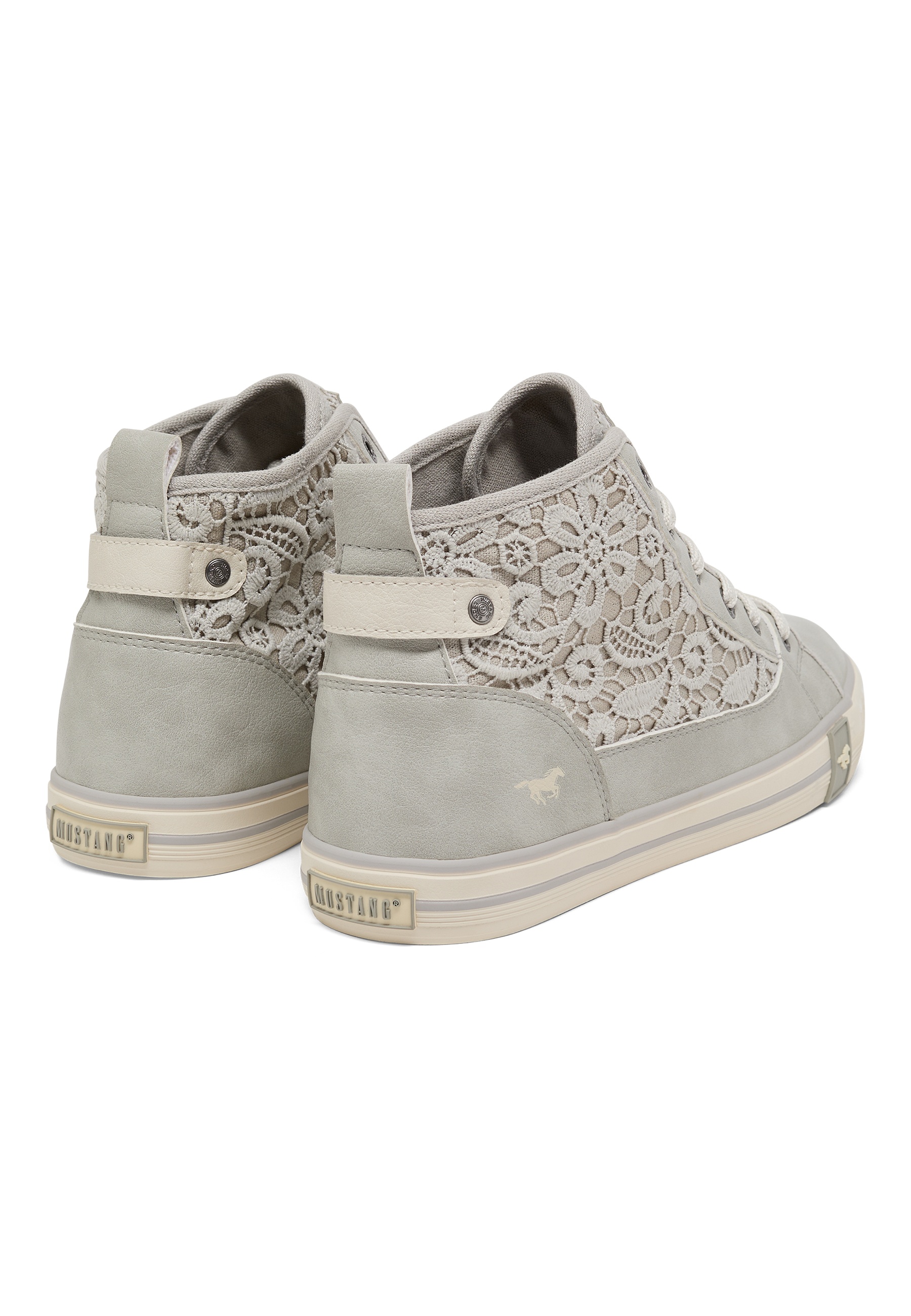 Sneaker, Spitze, Grau, Spitzenmuster, Mustang-Label