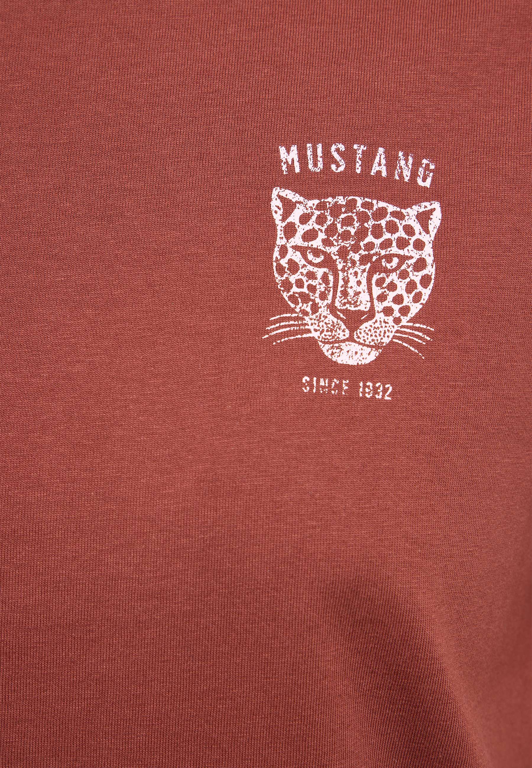 T-Shirt, Leopard, Print, Rust, Kurzarm