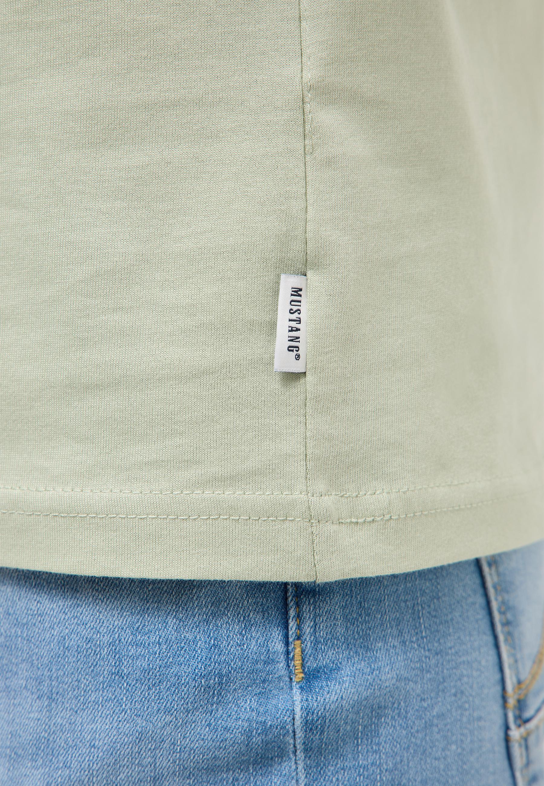 t-shirt, etwas, label, stoff, mustang