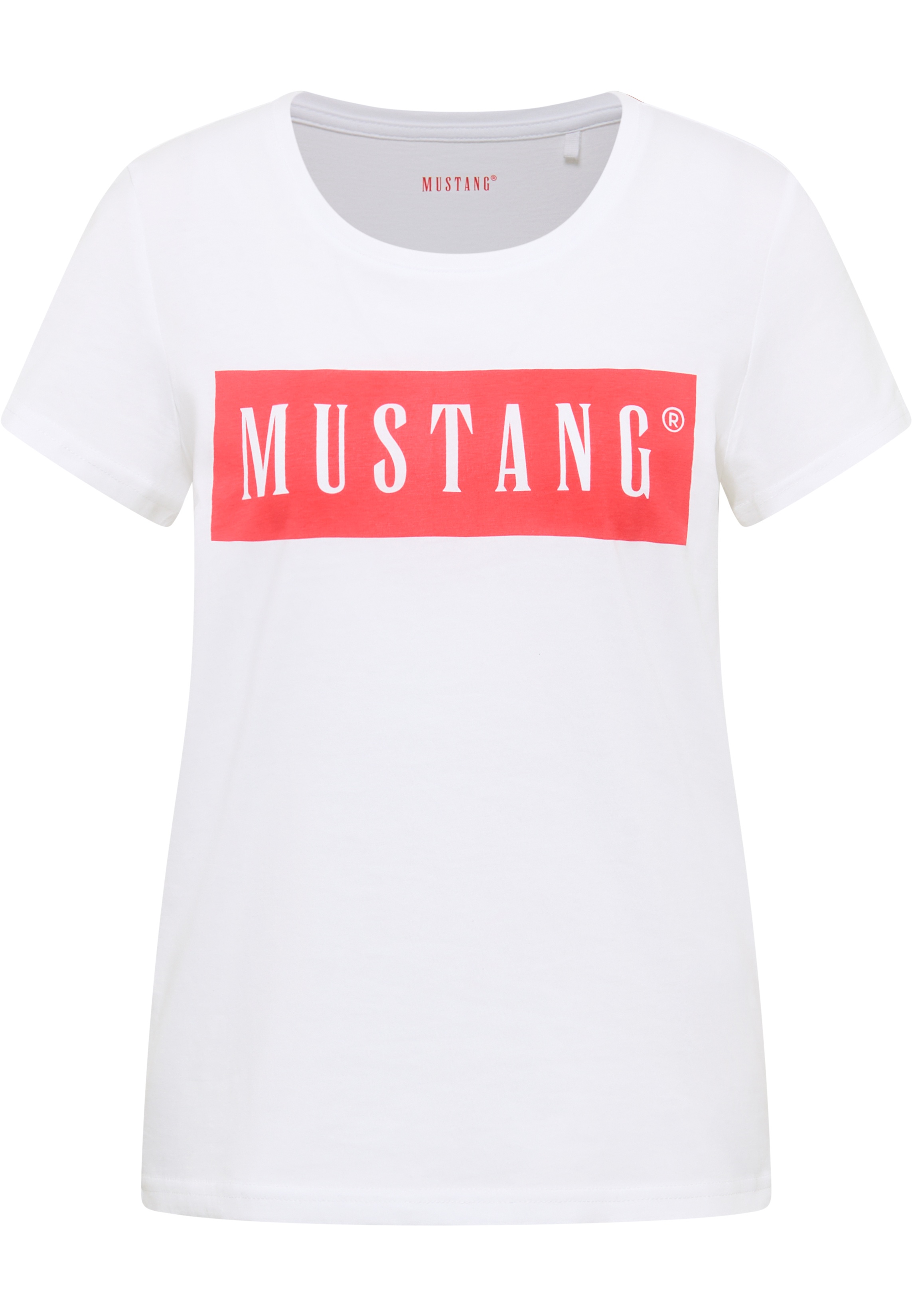 Mustang Damen T-Shirt Style Alma, weiß