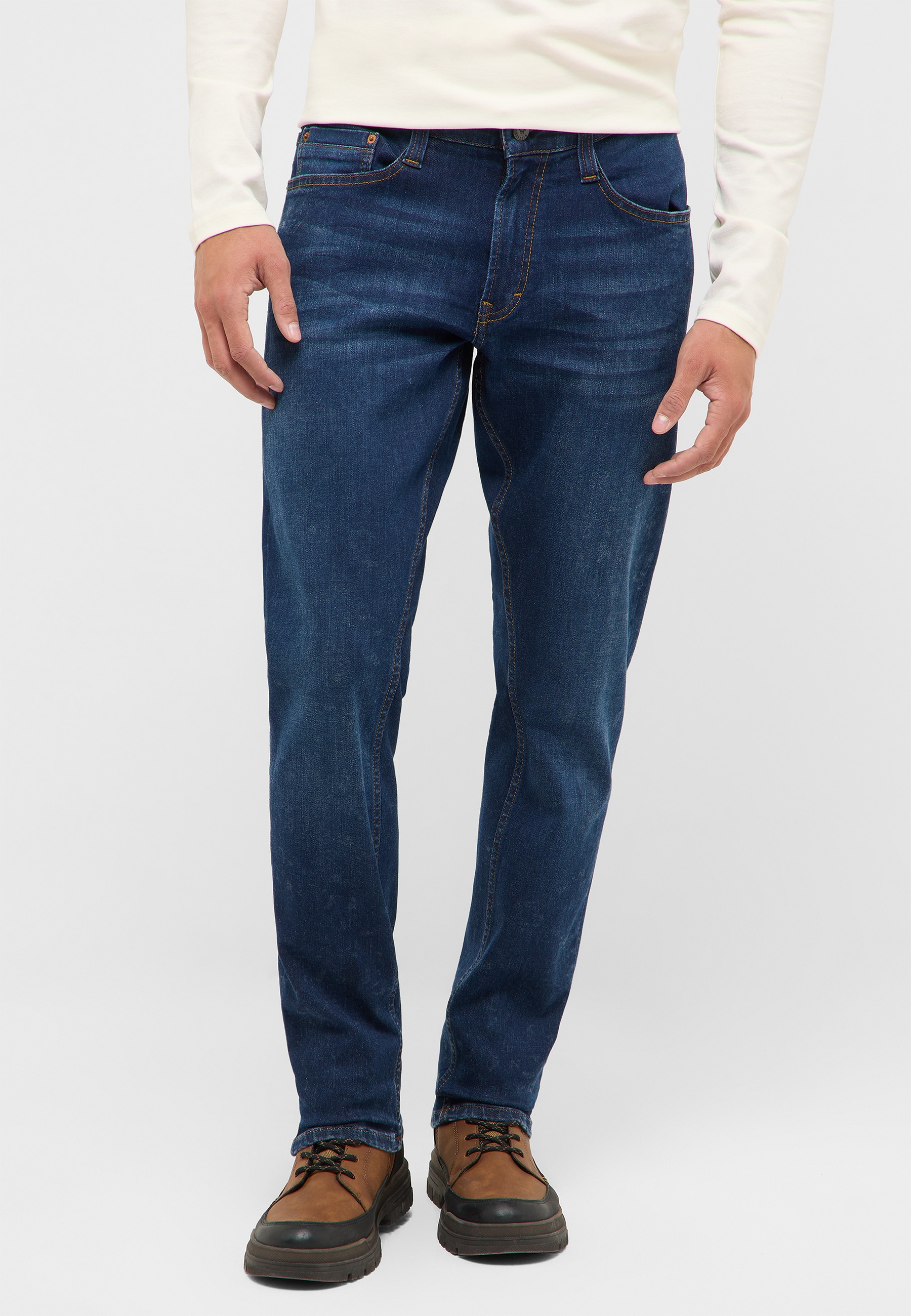 jeans, Denim, gerade/passform, blau, Herrenmode