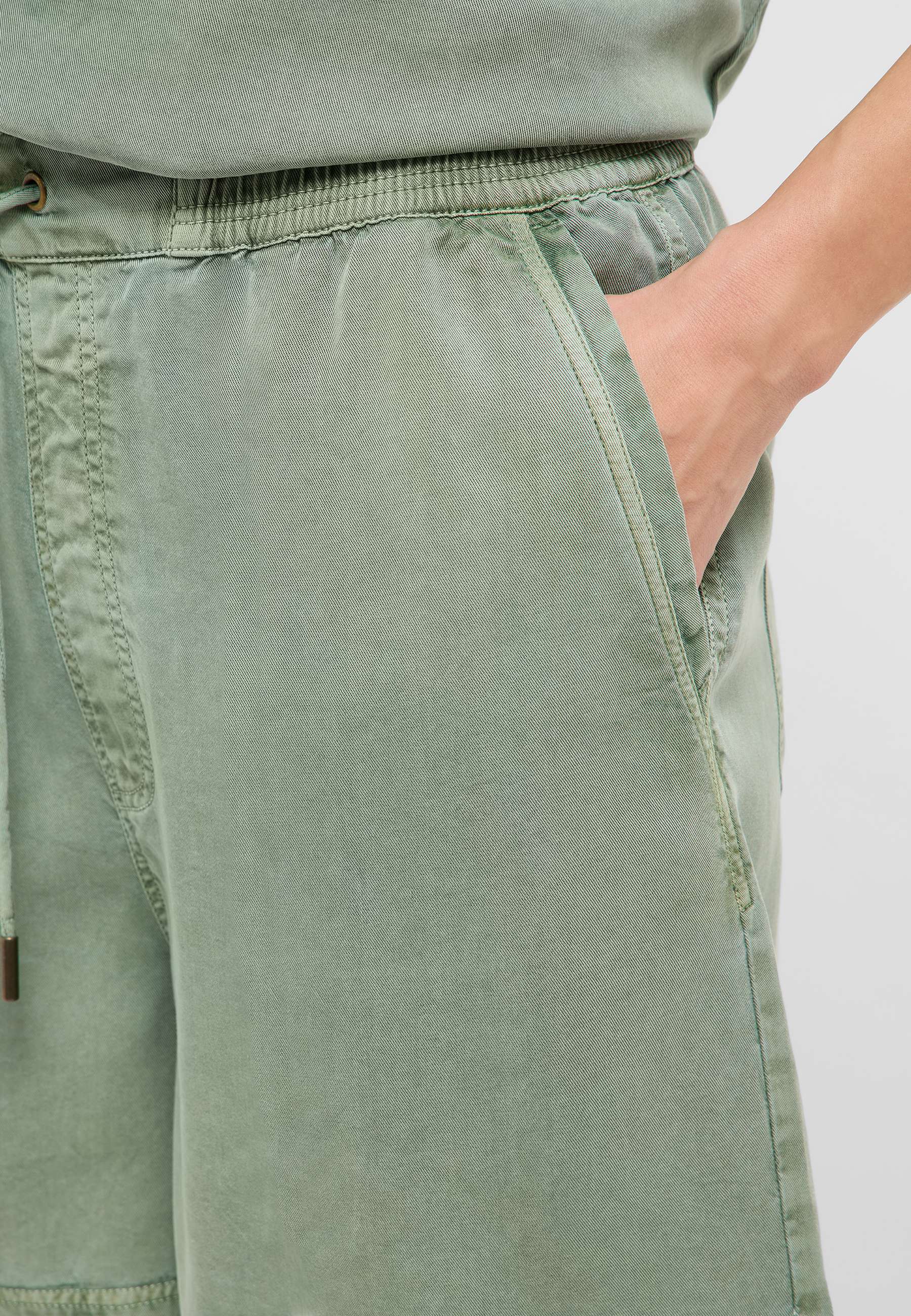 Hose, Jogginghose, Konkretfarbe: grün, Taschen, Elastischer Bund