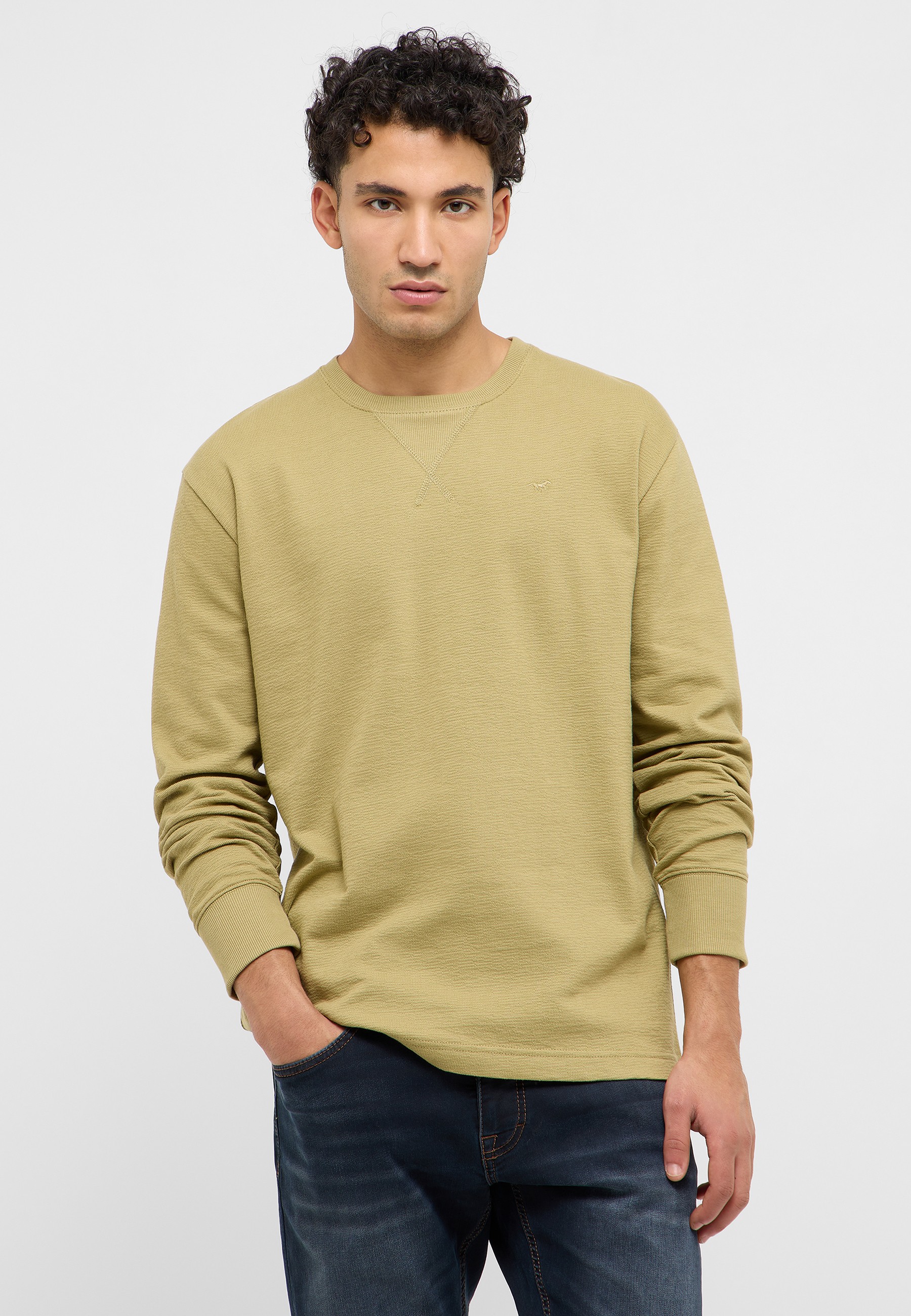 Langarm, Pullover, Sweatshirt, Mann, Person