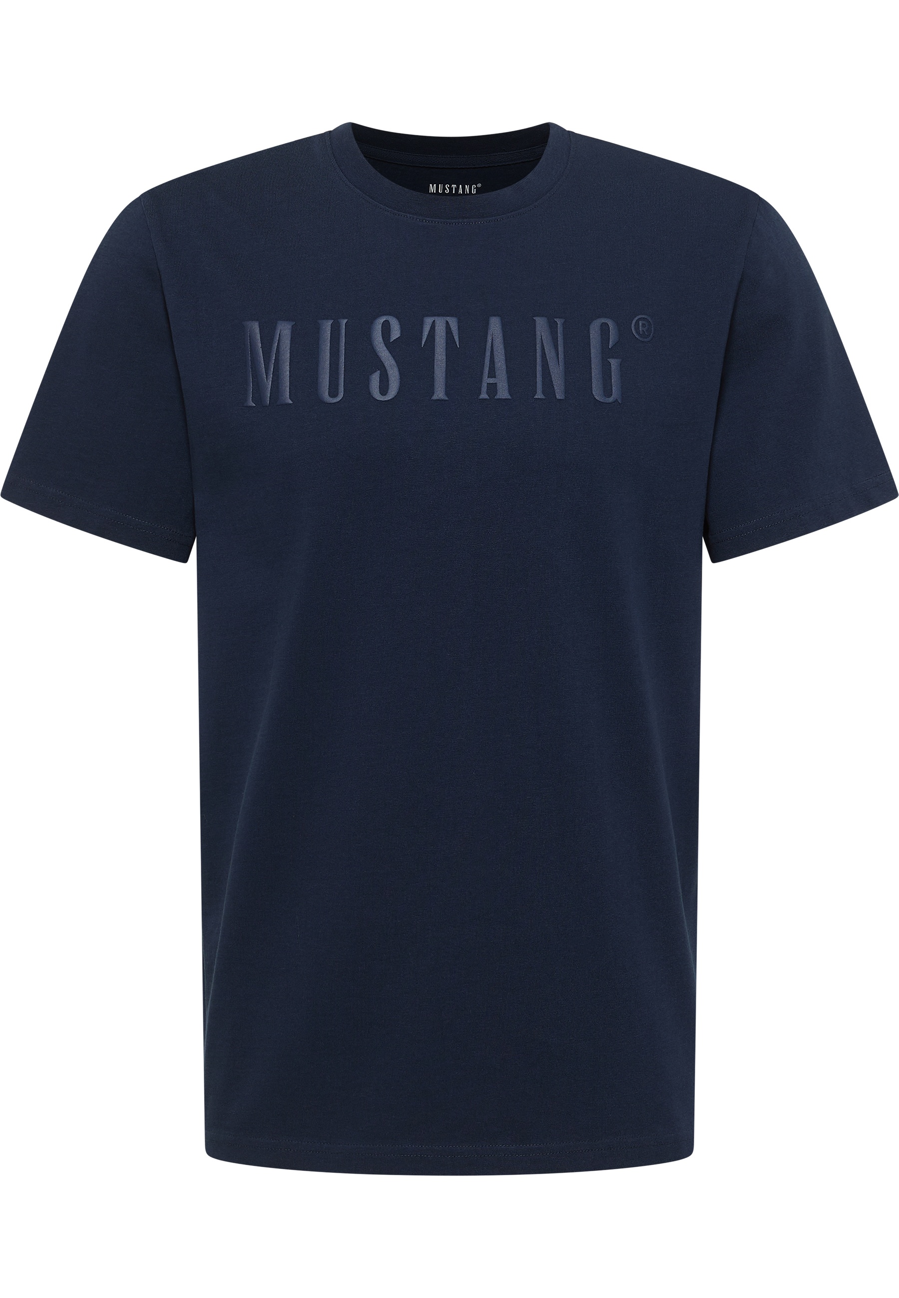 T-Shirt, Kurzarm, Navy, Universell, MUSTANG Print