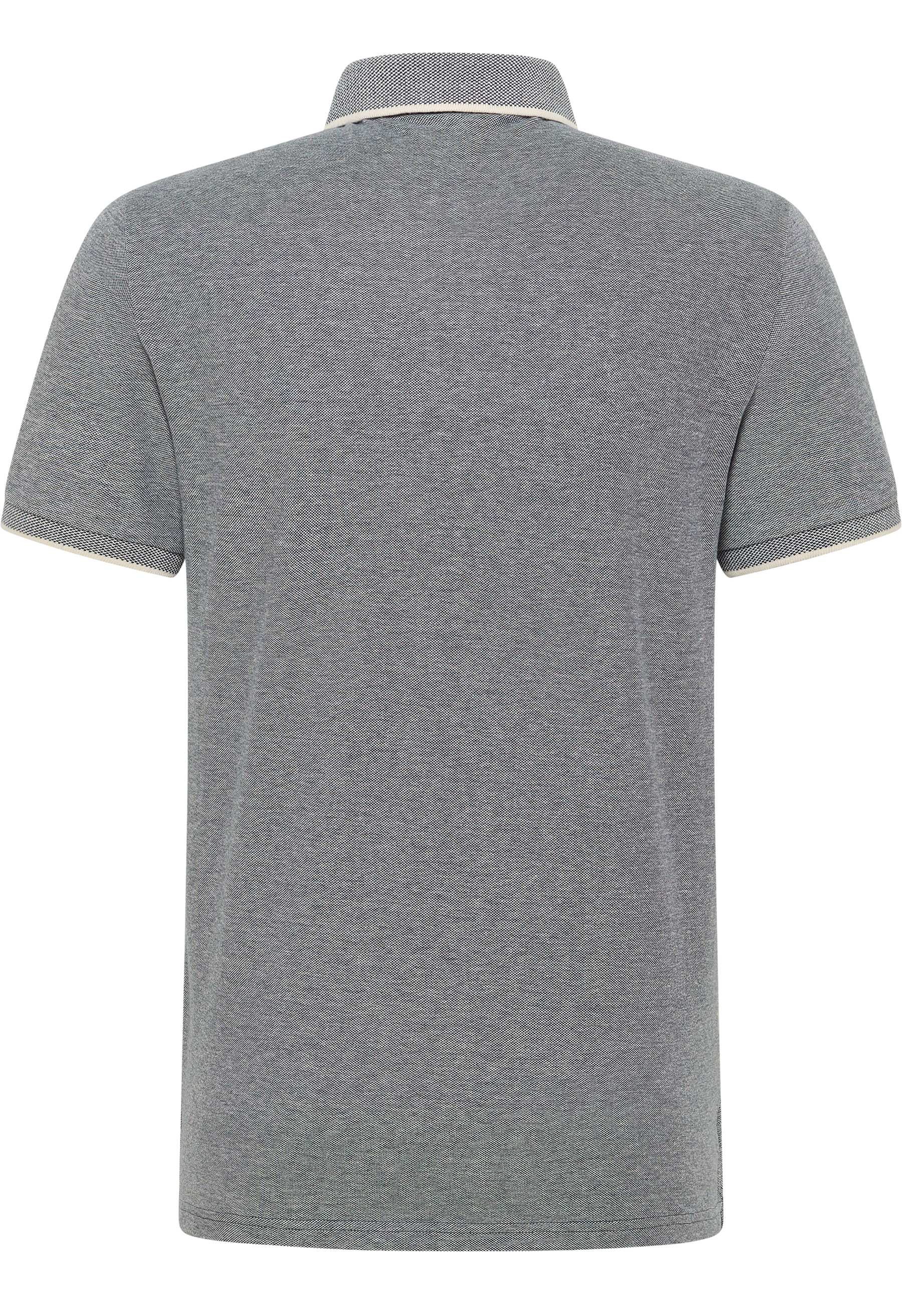 Polo-Hemd, Rückenansicht, Grau, Kragen, Kurzarm