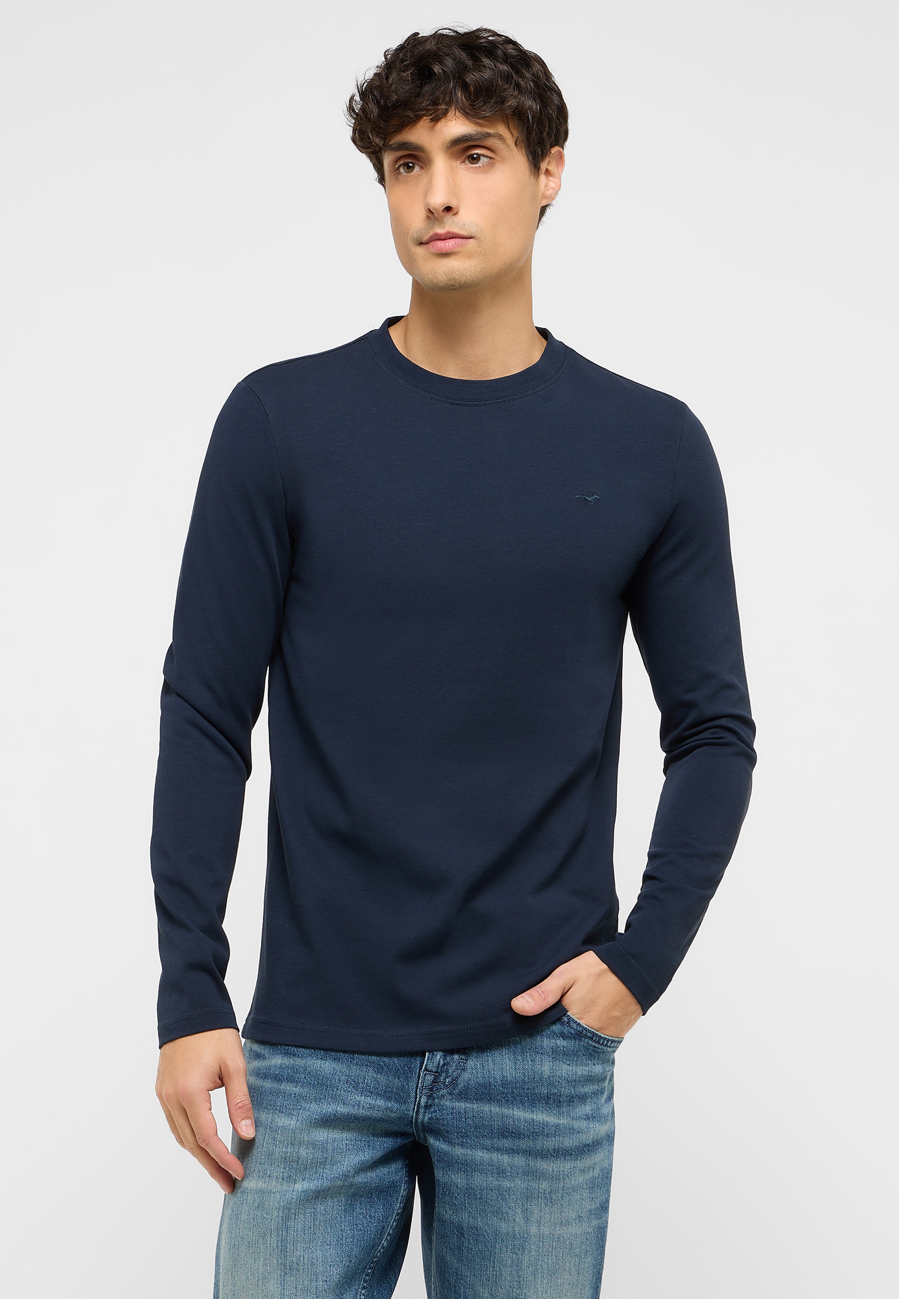 Langarm, Ärmel, Jeans, Mann, Person