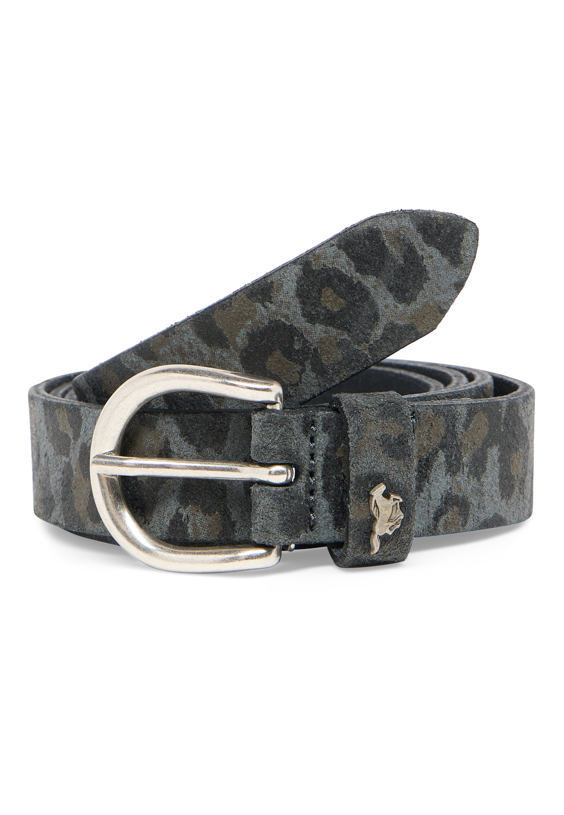 Mustang Damen Gürtel 25 mm aus Leder, anthrazit