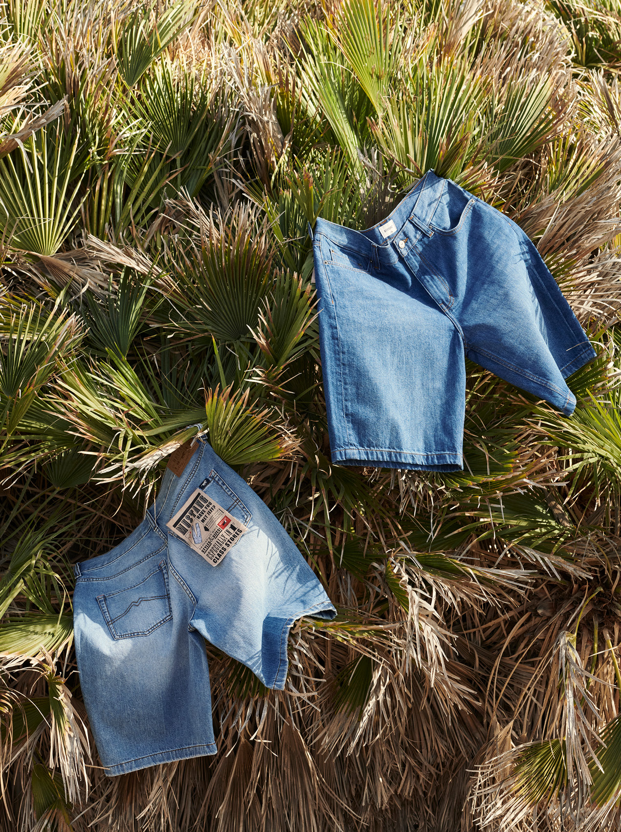 kurzeh, denim, jeans, blau, taschen