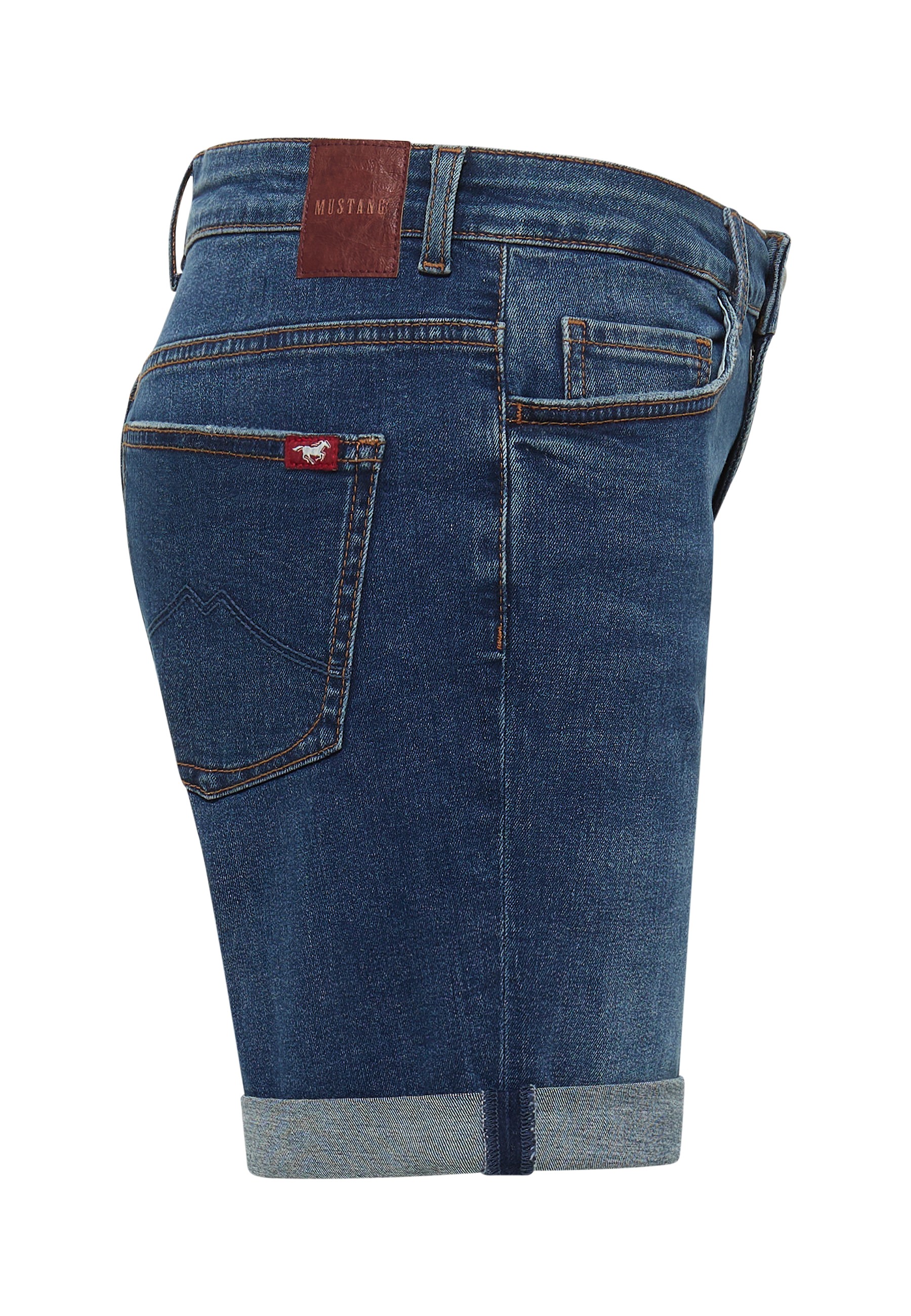 Jeans, Denim, Shorts, Hintertasche, umschlagrand