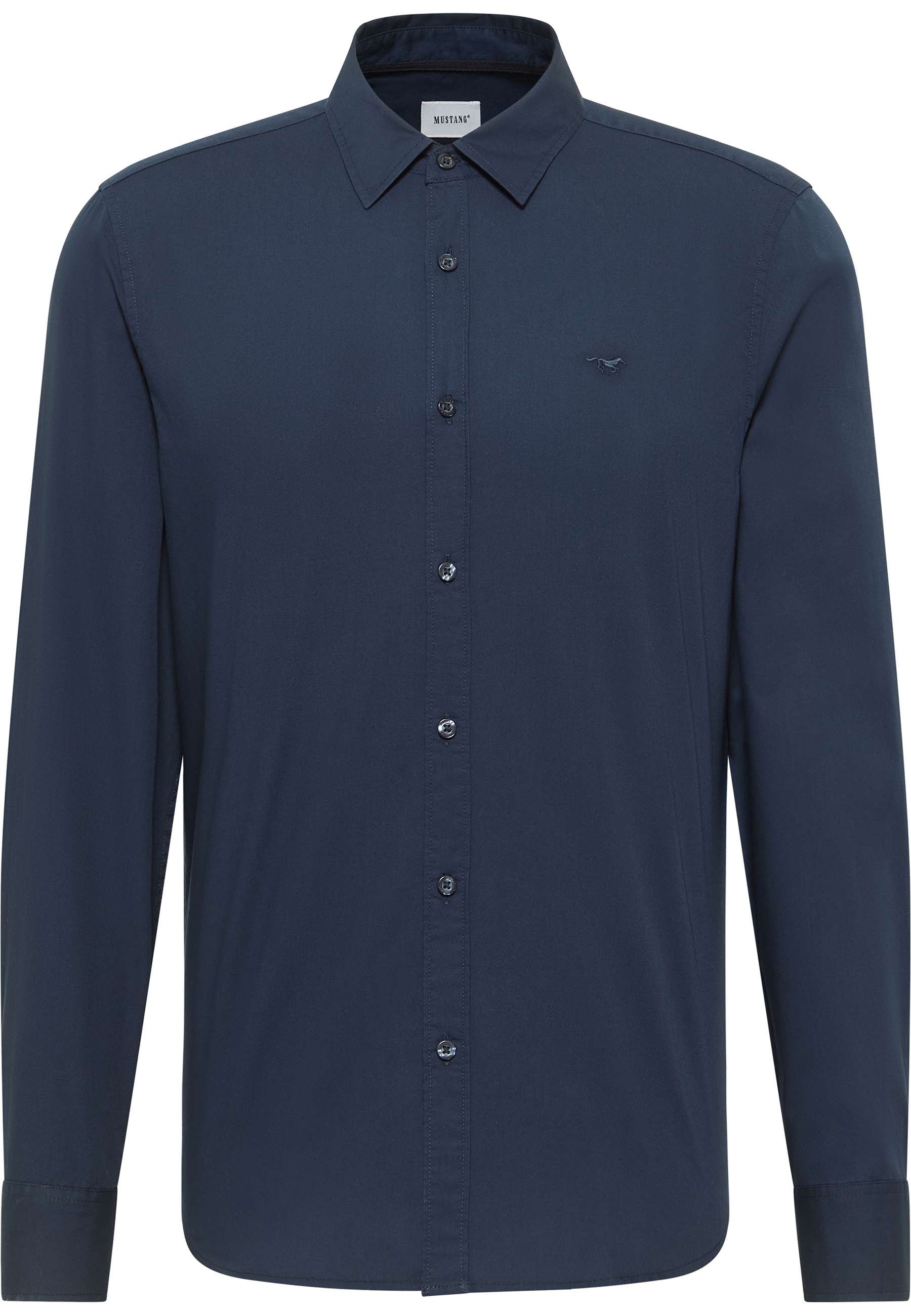 Mustang Herren Langarmhemd Style Canton, dunkelblau
