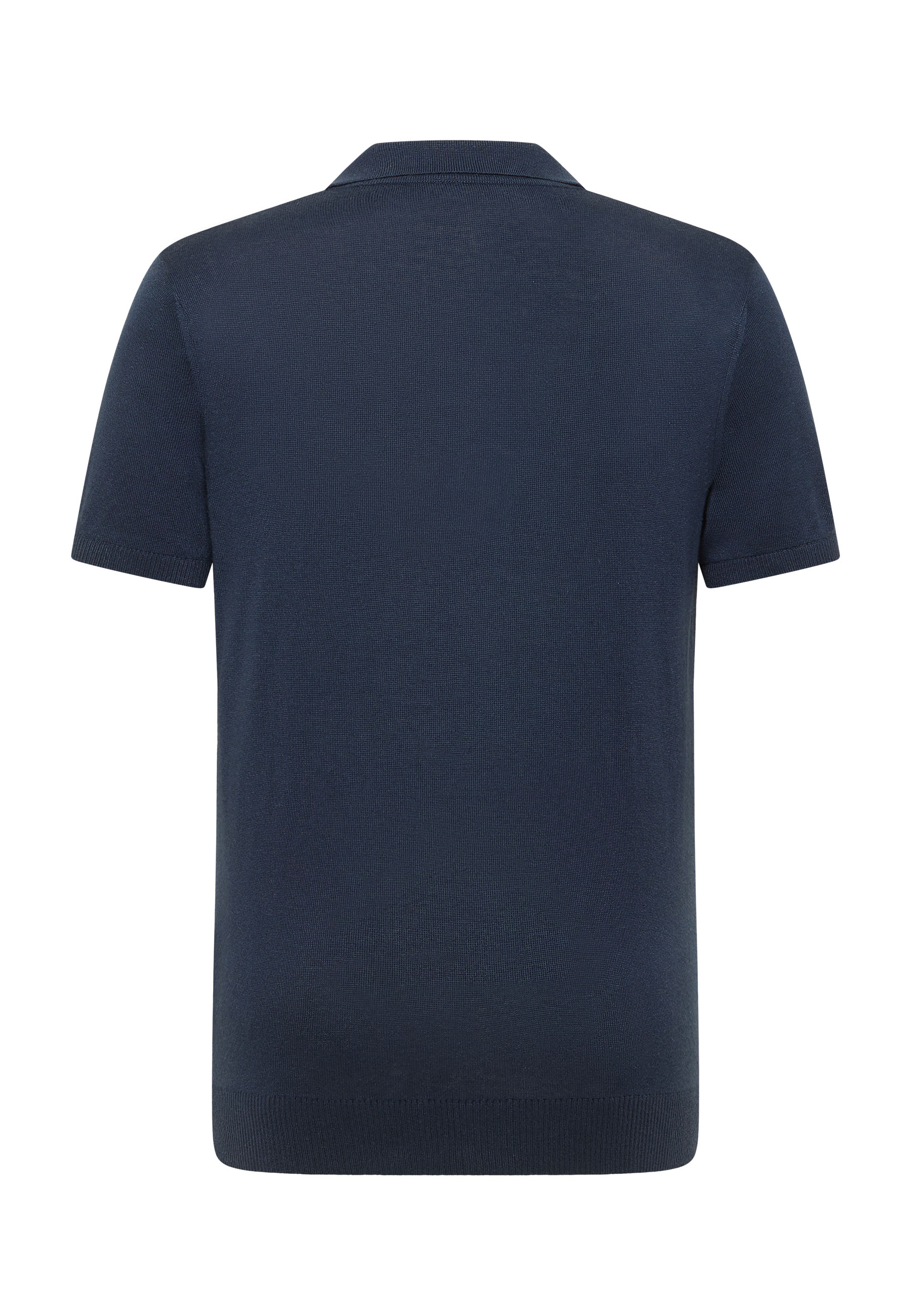 Poloshirt, Kurzarm, Navy, Baumwolle, Struktur