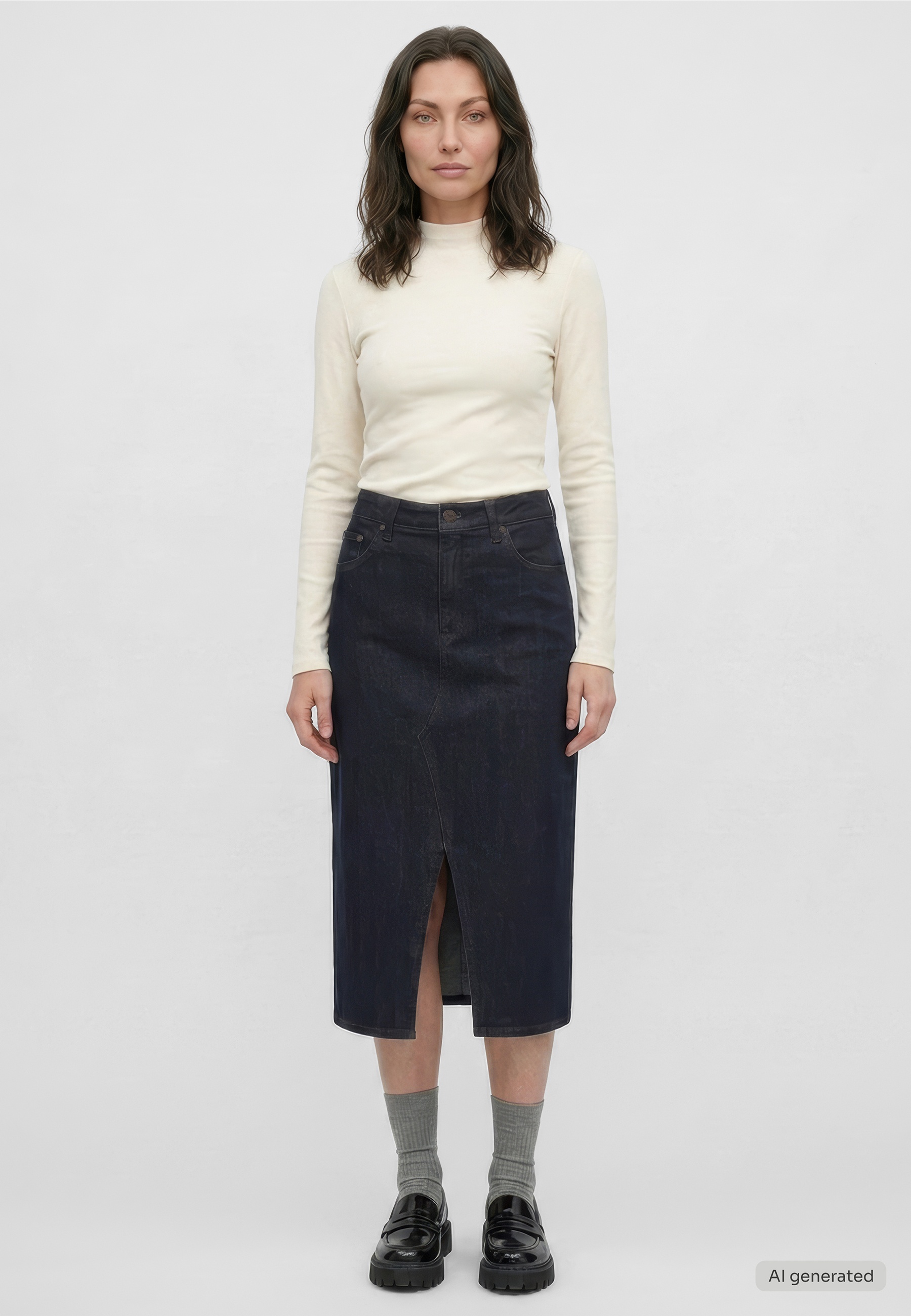 Jeans-Maxirock Style Eureka Denim Skirt