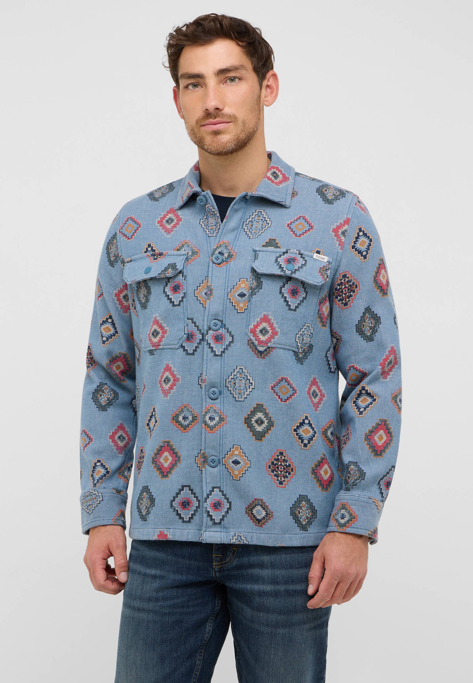 Hemd, Muster, Langer Ärmel, Mantel, Paisley