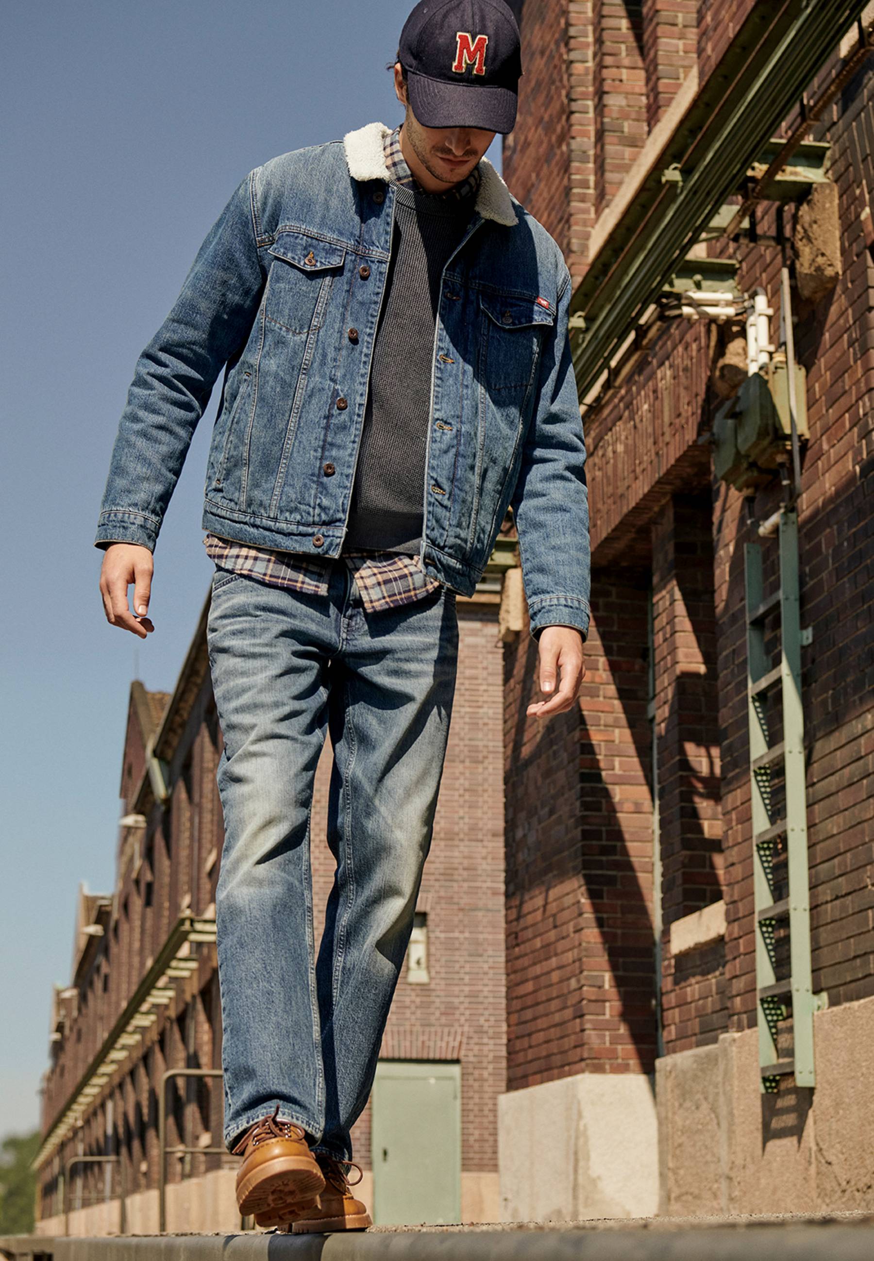 Jeanshose, Hosen, Jacke, Mann, Person