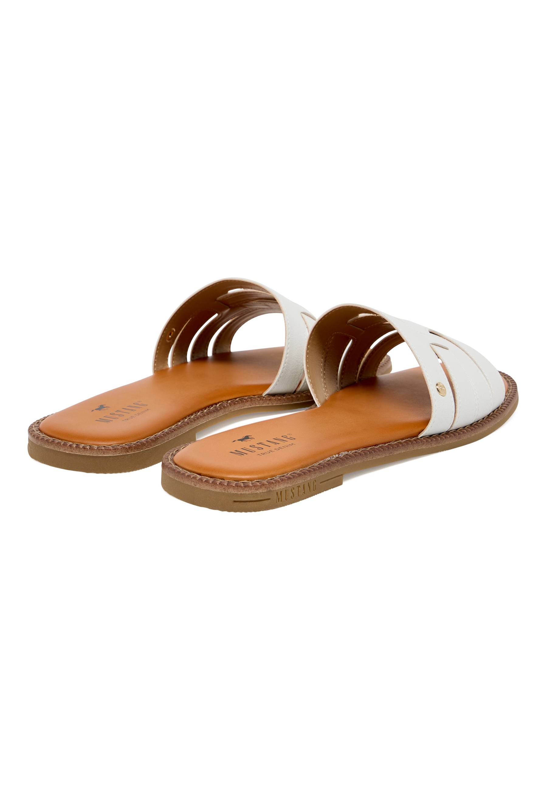 Sandalen, Slip-ons, Weiß, Zwei-Riemen, Sohle