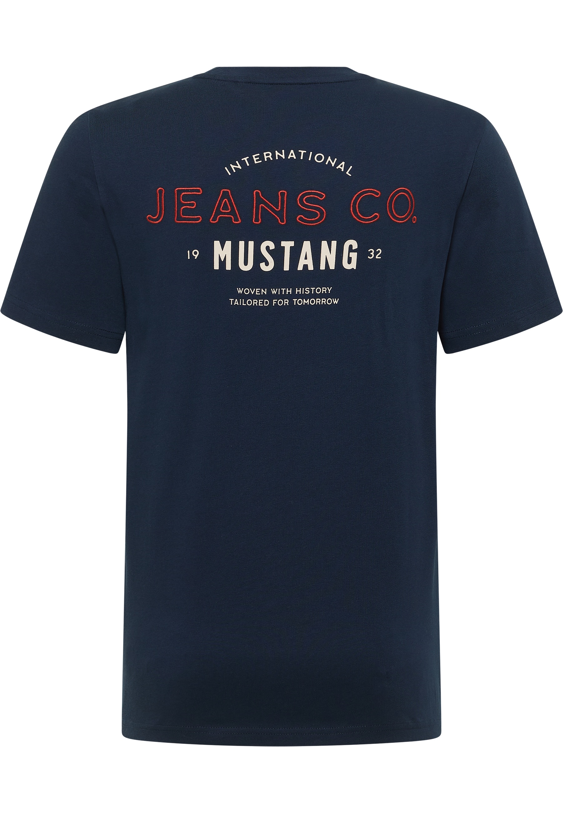 T-Shirt,  Navy, Grafikshirt, Vorderdruck, Baumwollmischung