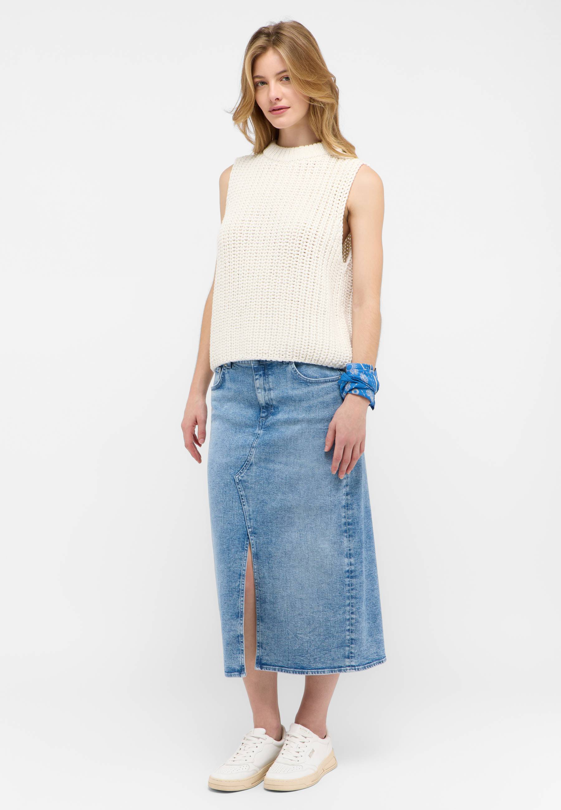 Hosen, Rock, Weste, Jeans, Person