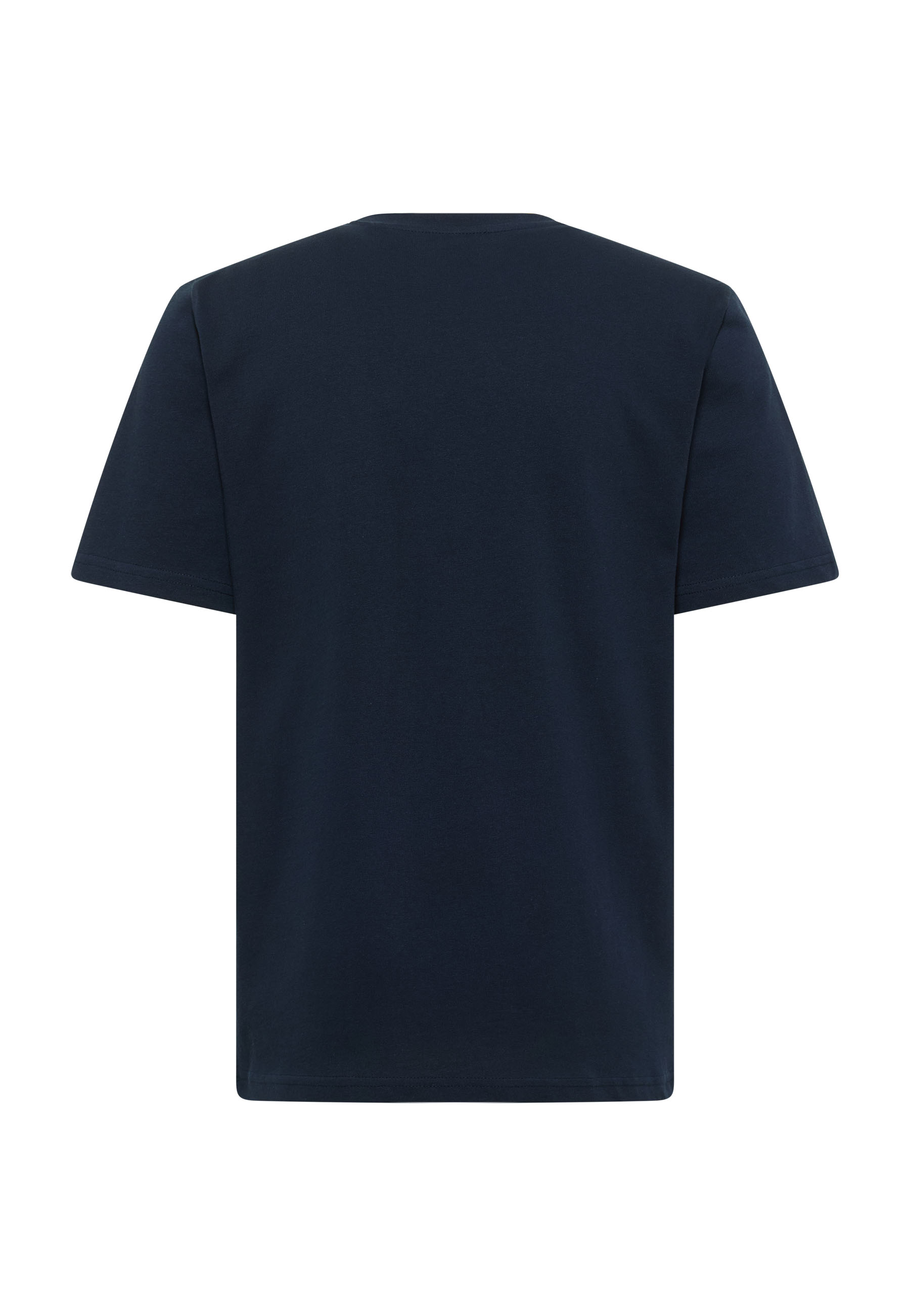 T-Shirt, Kurzarm, Navy, Baumwolle, unifarben