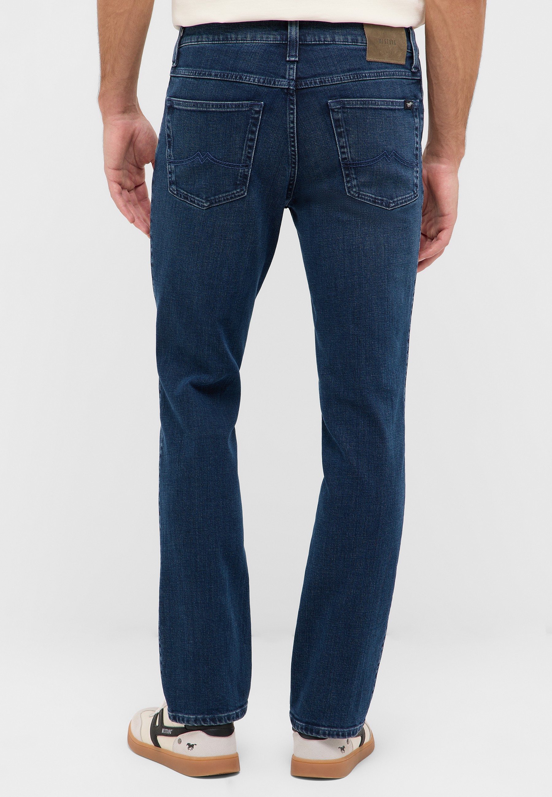 jeans, blau, Denim, Rückentaschen, gerade Bein