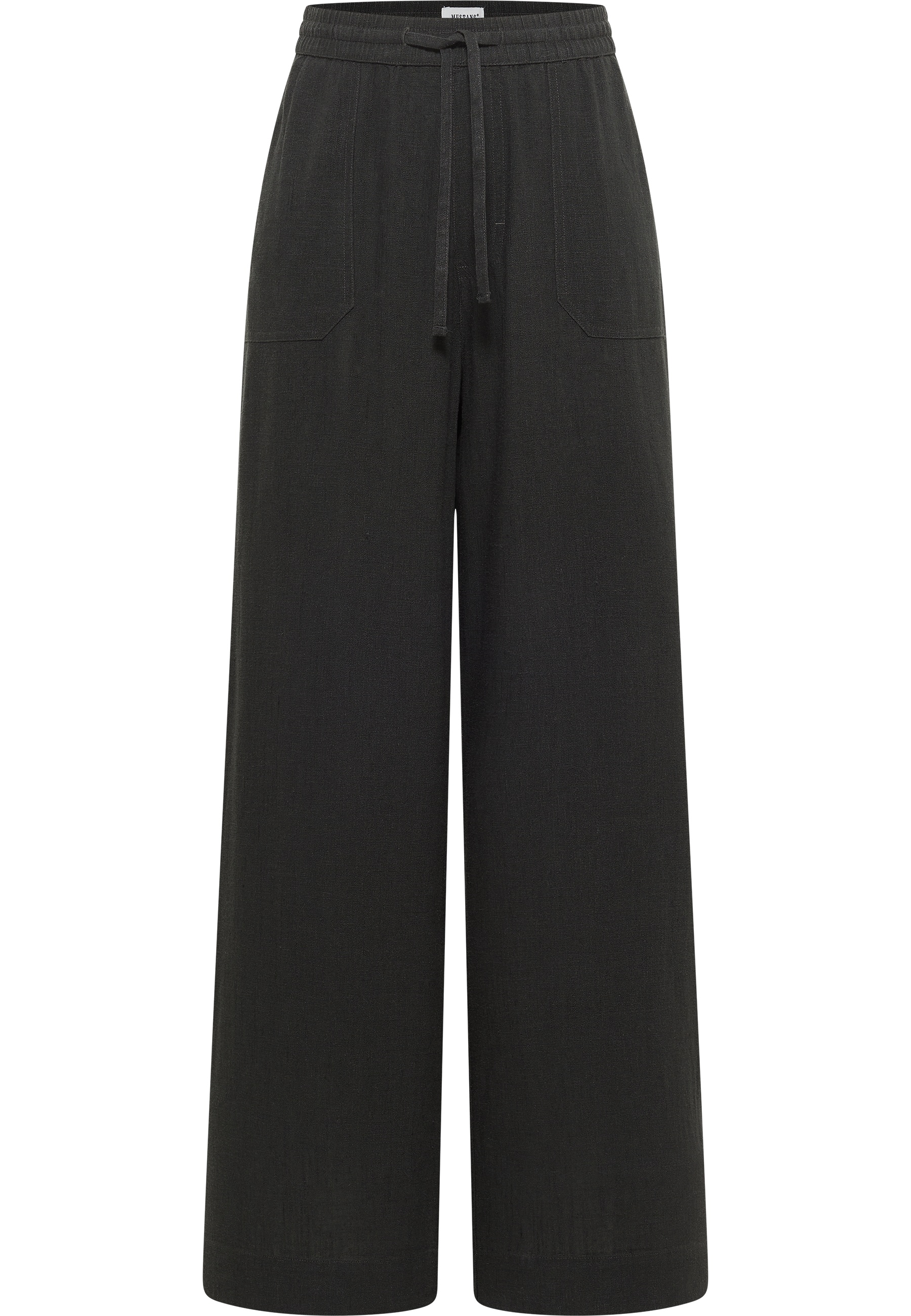 Hose, Jogginghose, Gürtel, weite Beine, Schwarz